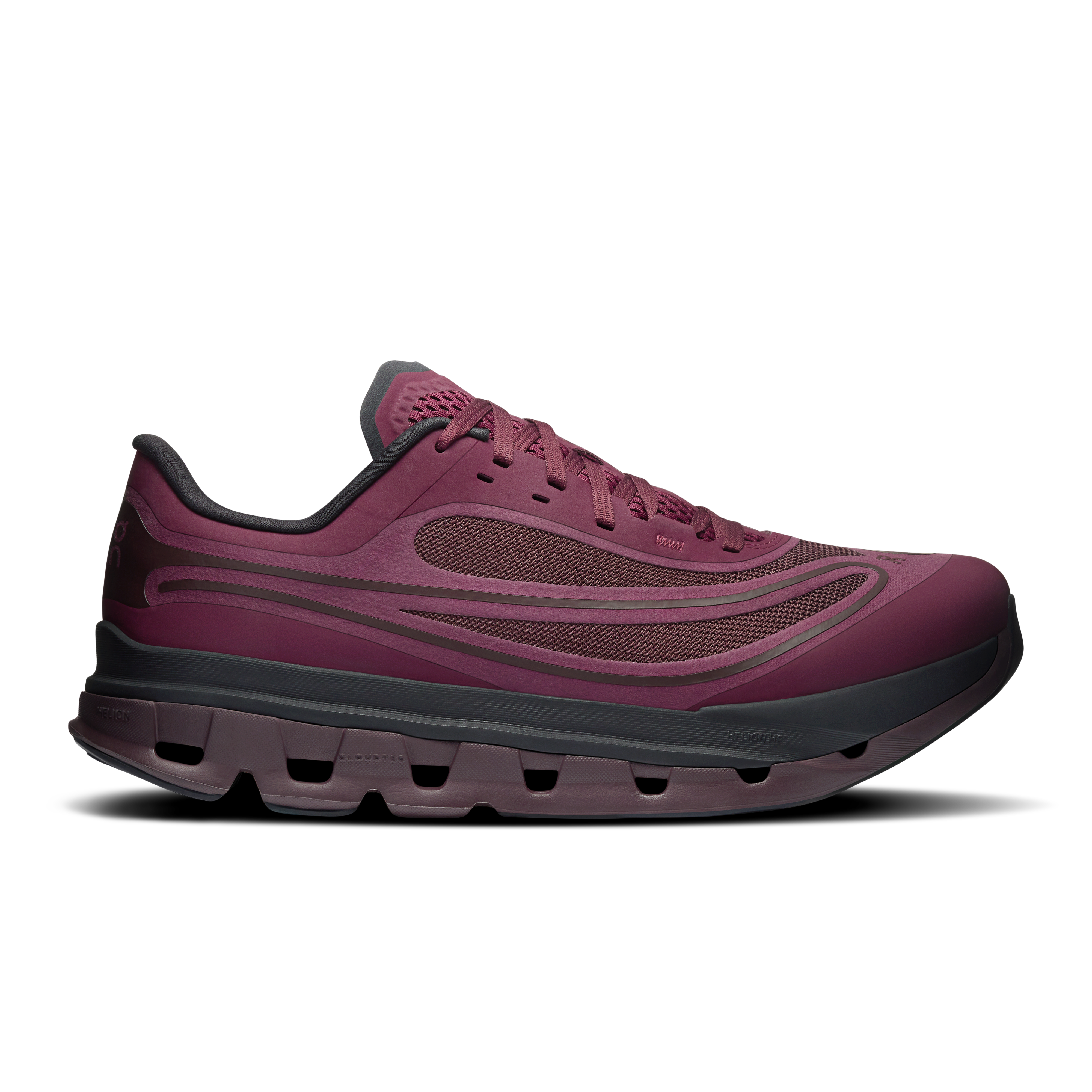 On Cloudflow 5 AD Purple Red Men Men – All-day wear, Helion™ HF hyper foam, street style Shoes