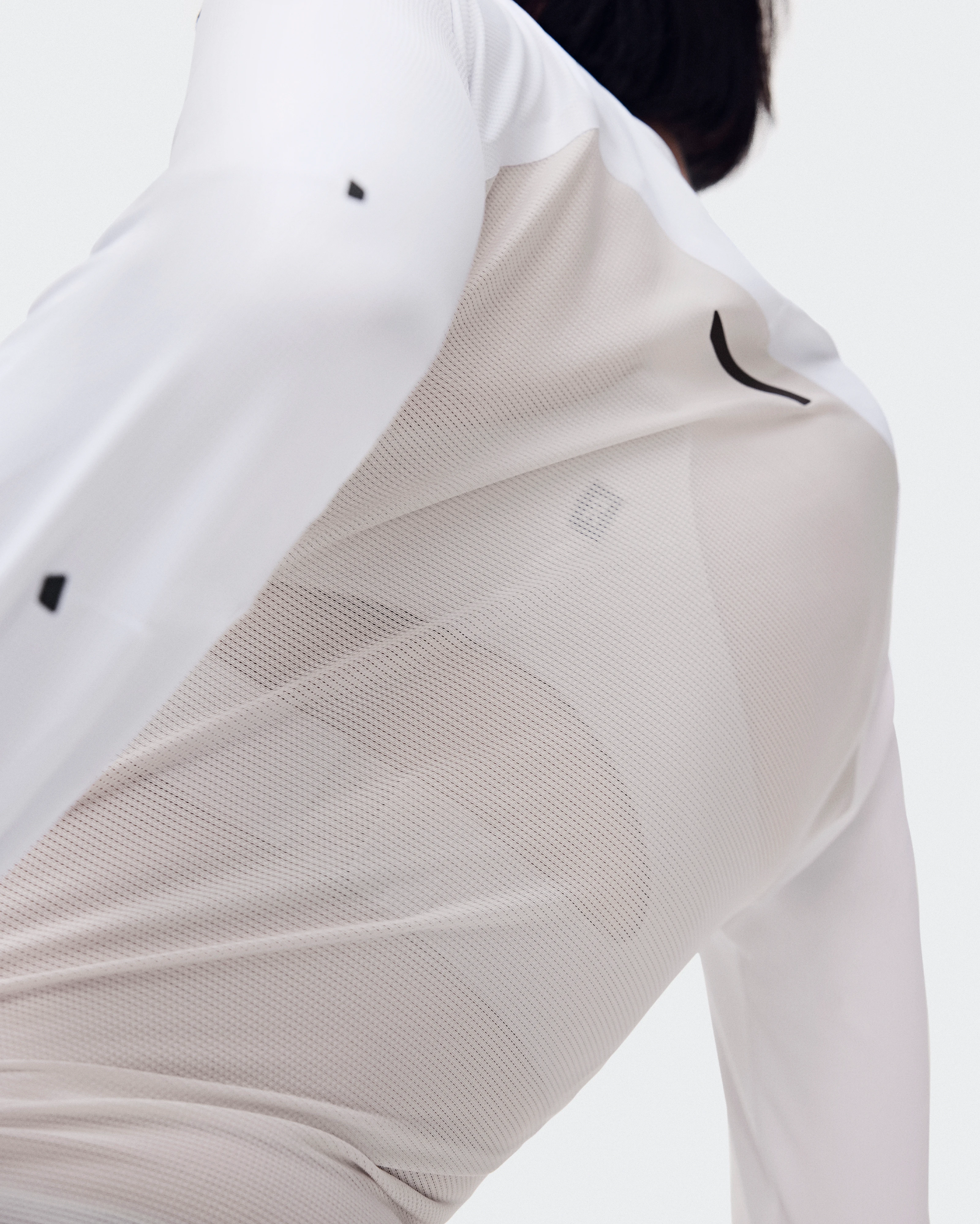 On Performance Long-T White & Silver Women Tops and t-shirts
