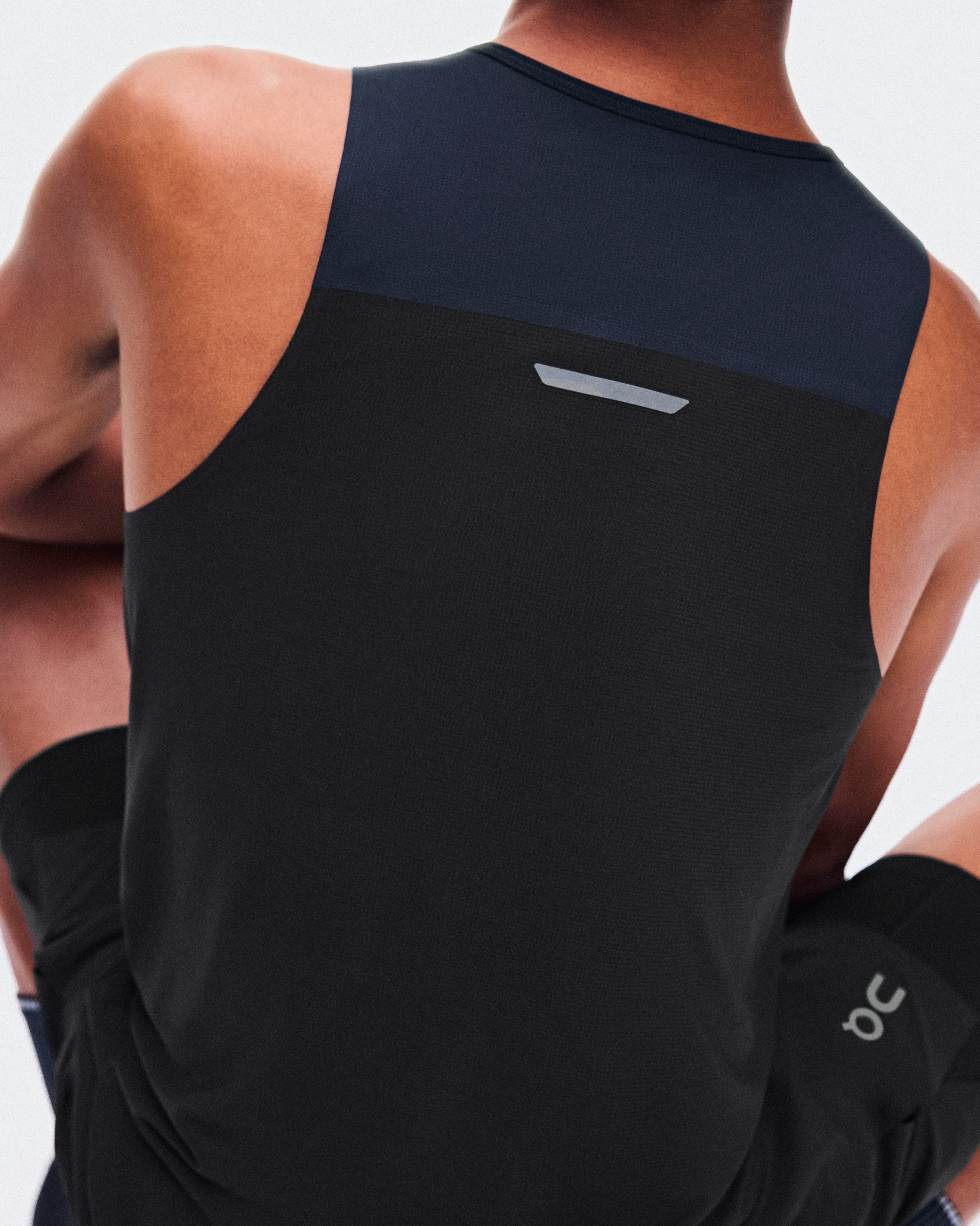 On Performance Tank Navy & Black Masculino Partes de cima e camisetas