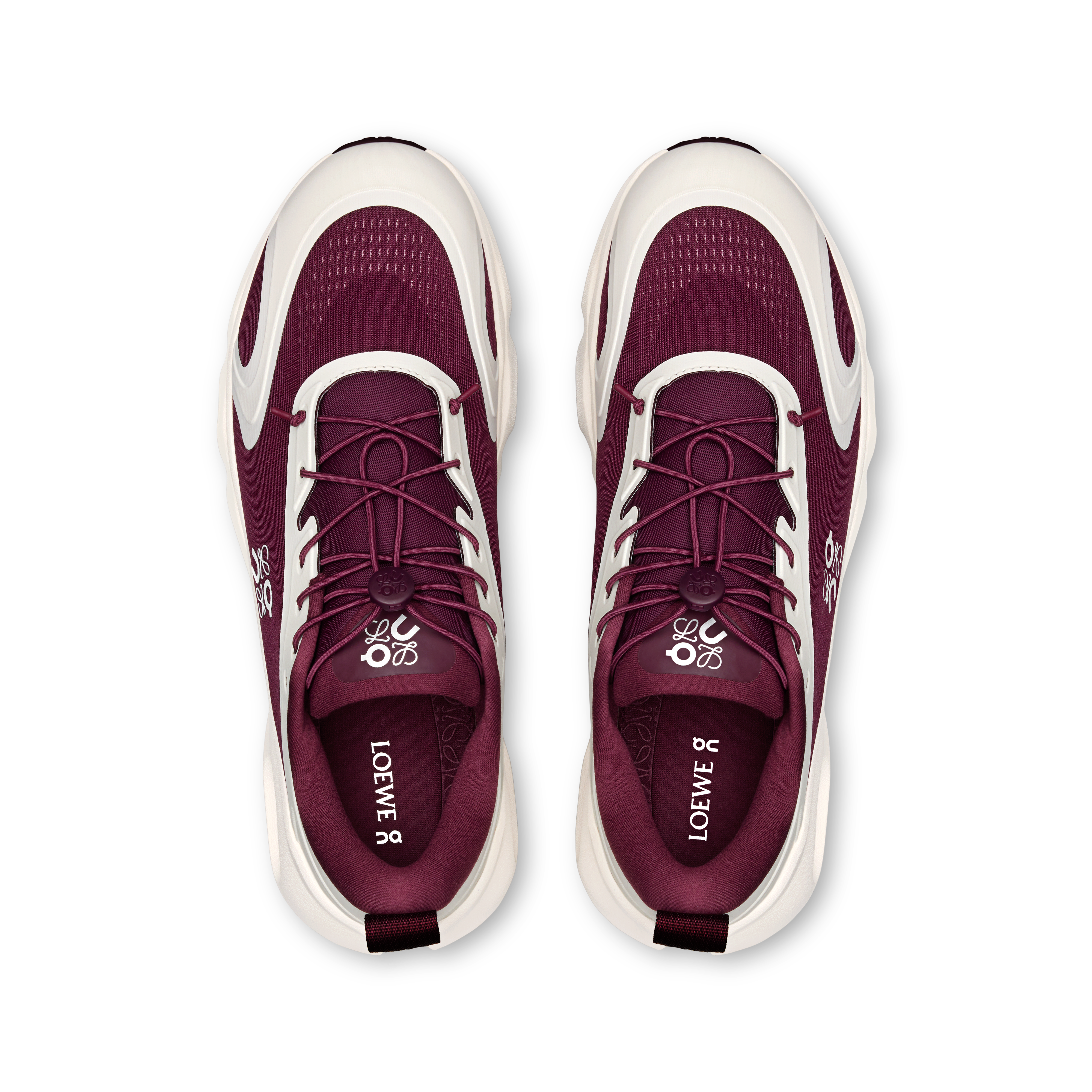 On Cloudsolo LOEWE Burgundy & Eggshell Men Active life Shoes