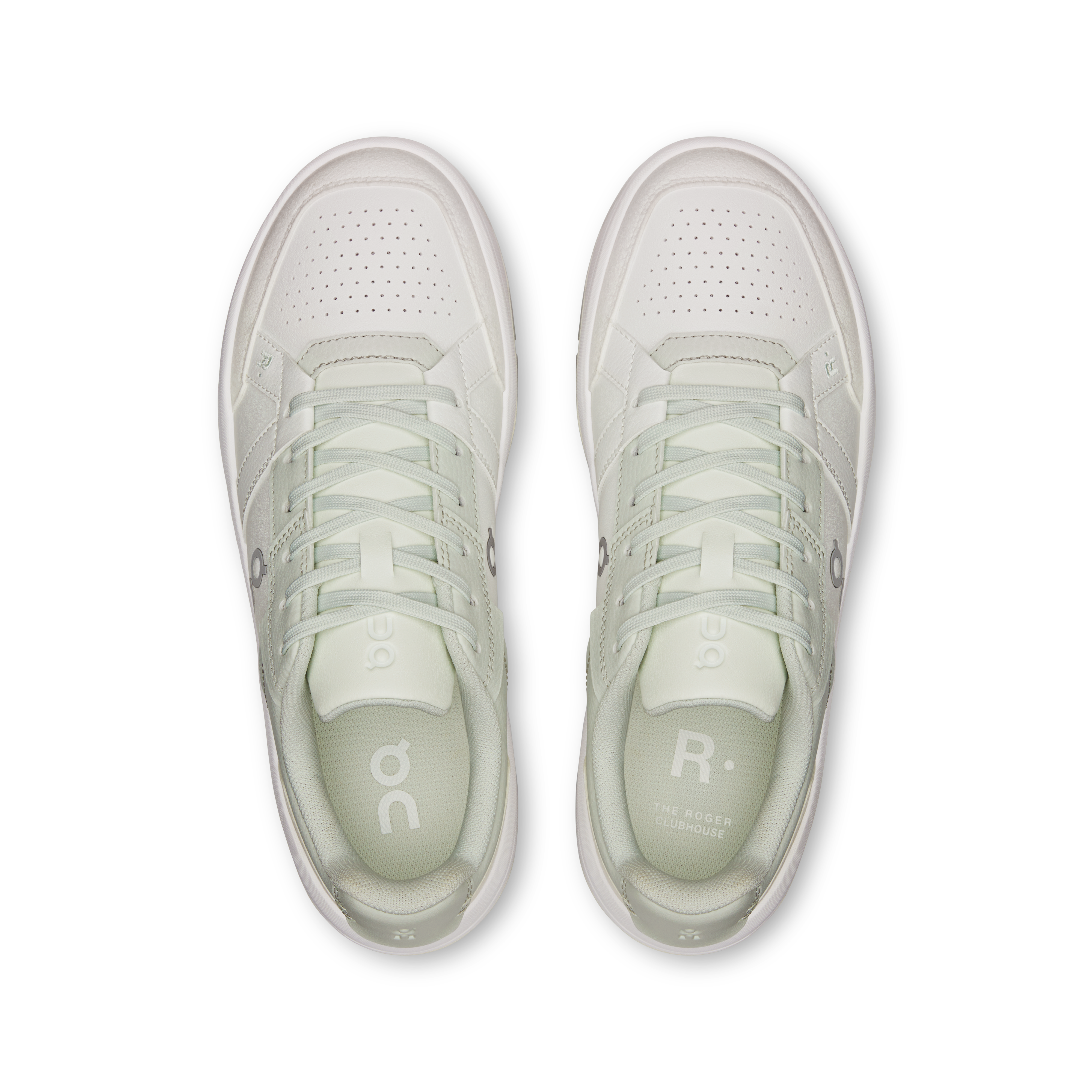 On THE ROGER Clubhouse White & Iceberg Women Tennis Shoes