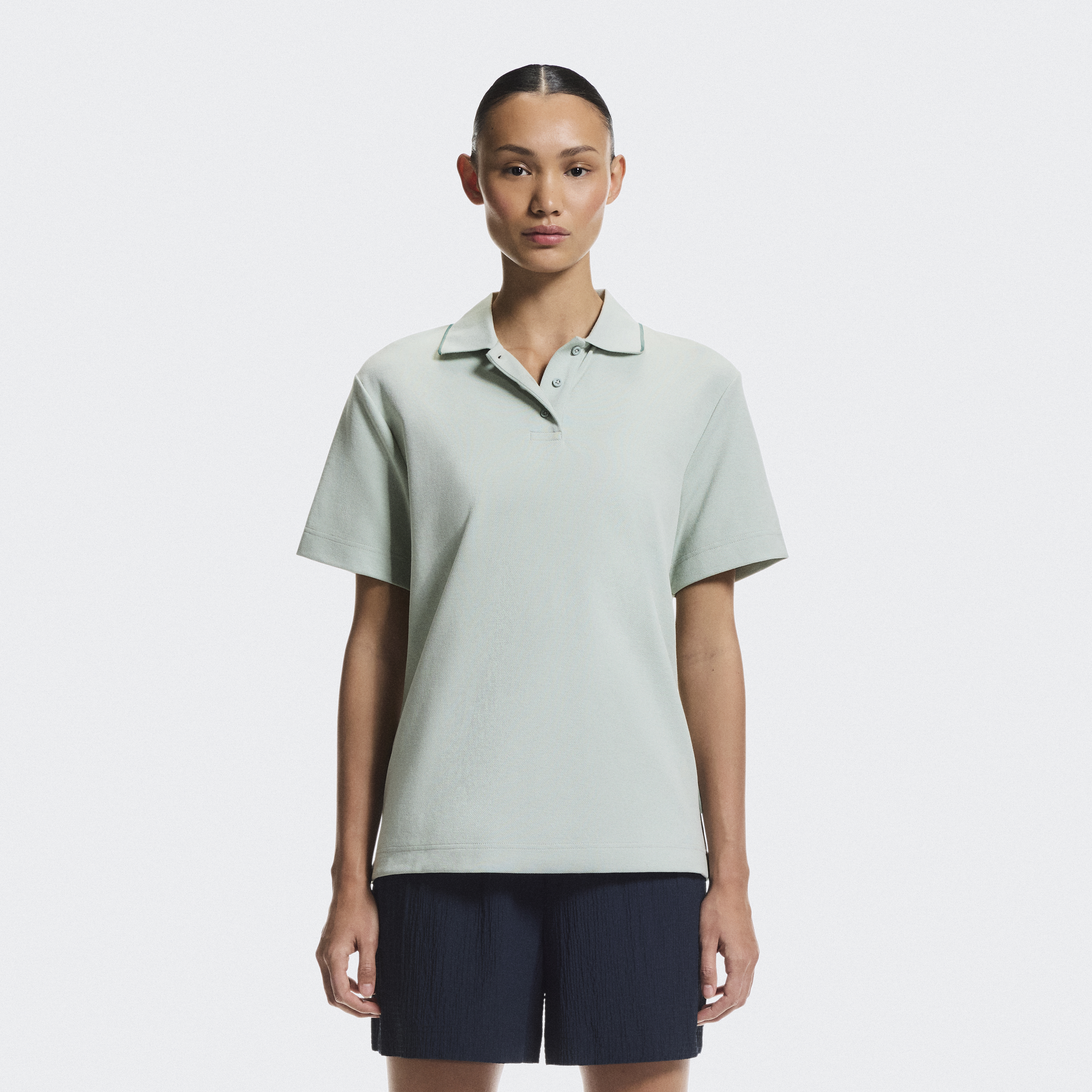 Courtside Polo Short-Sleeve Shirt in Mineral/Tide