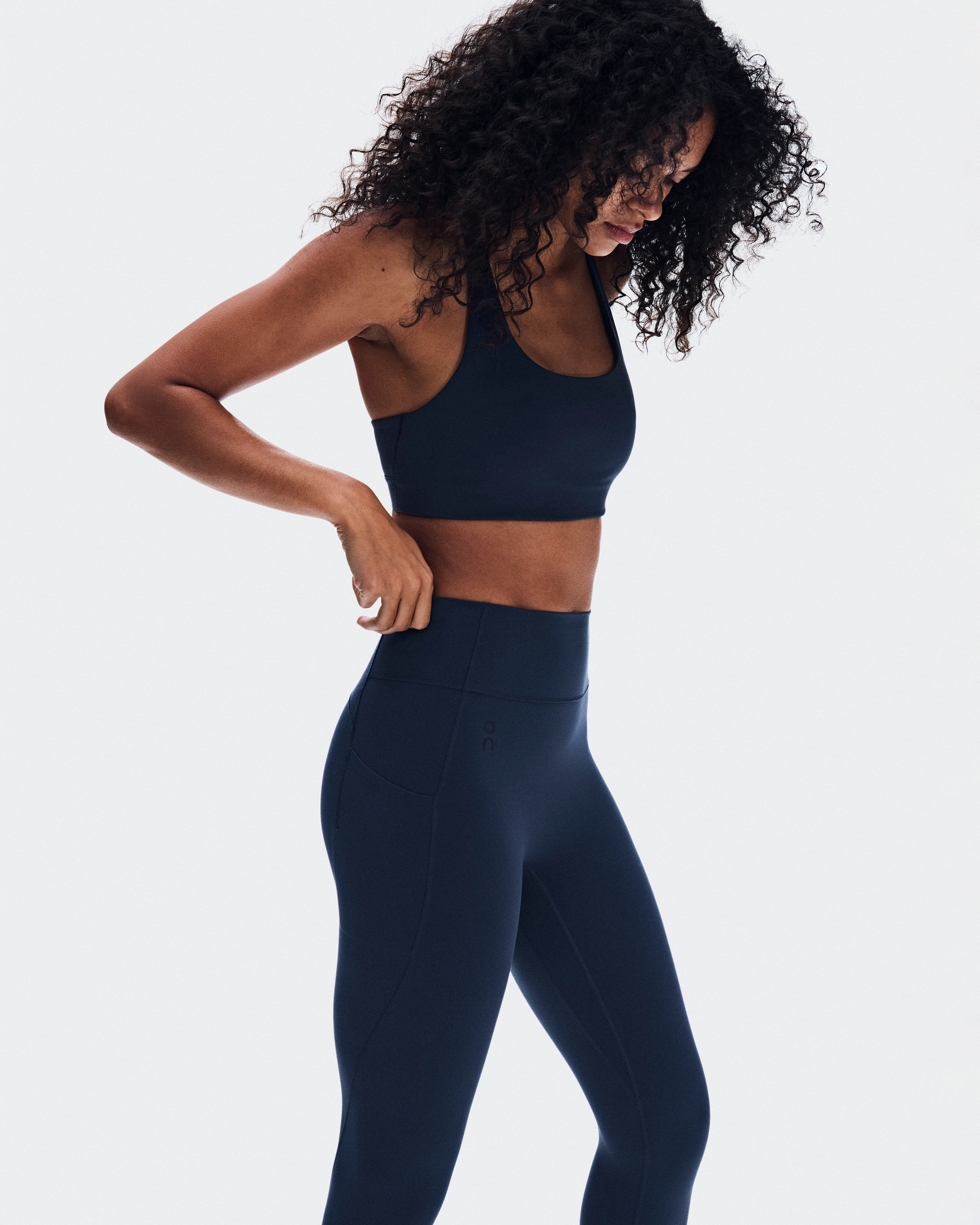 On Studio Tights 7/8 Navy Women Tights