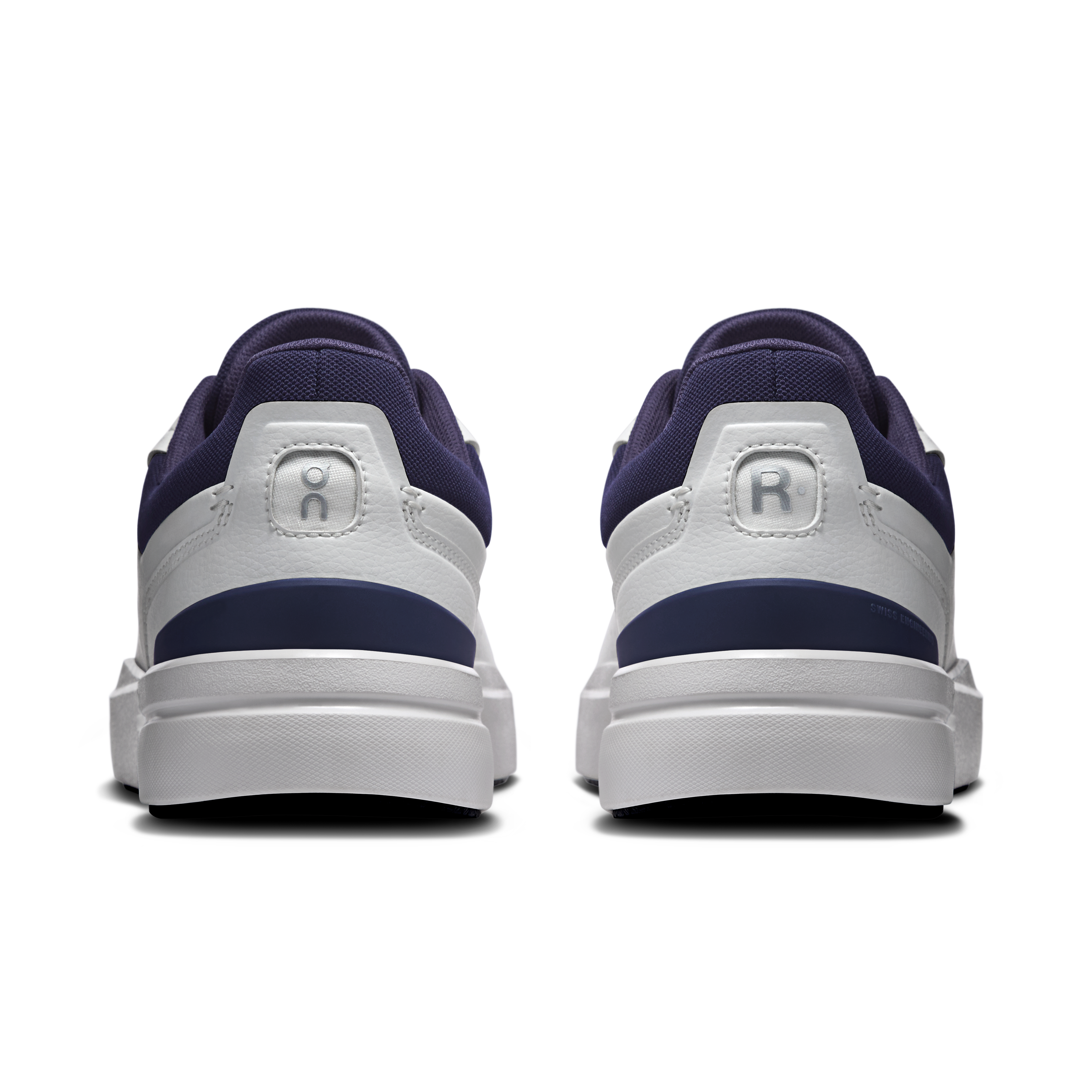 On THE ROGER Advantage White & Midnight Men Tennis Shoes