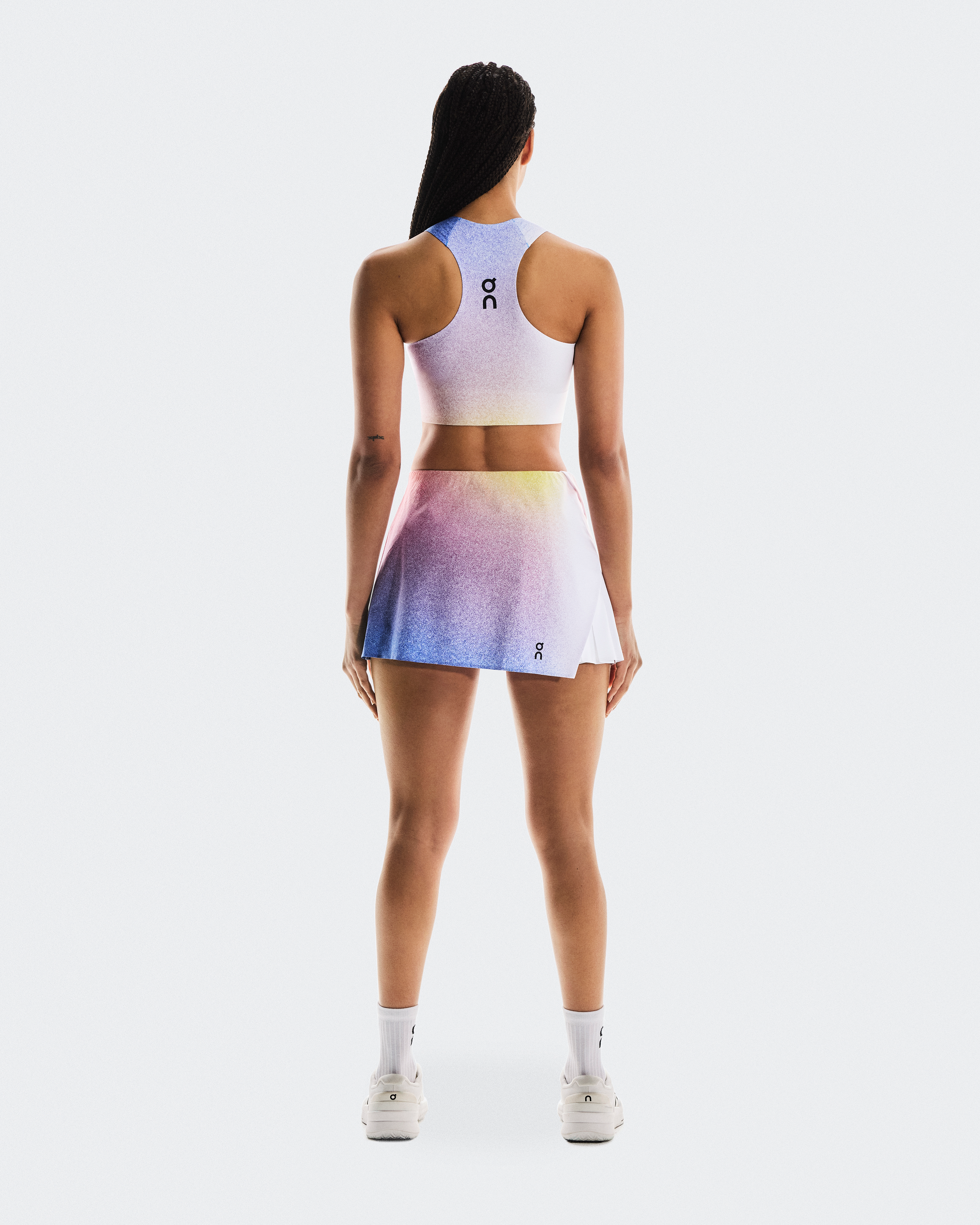 Court Skirt Side PleatWomen / White | Indigo / L