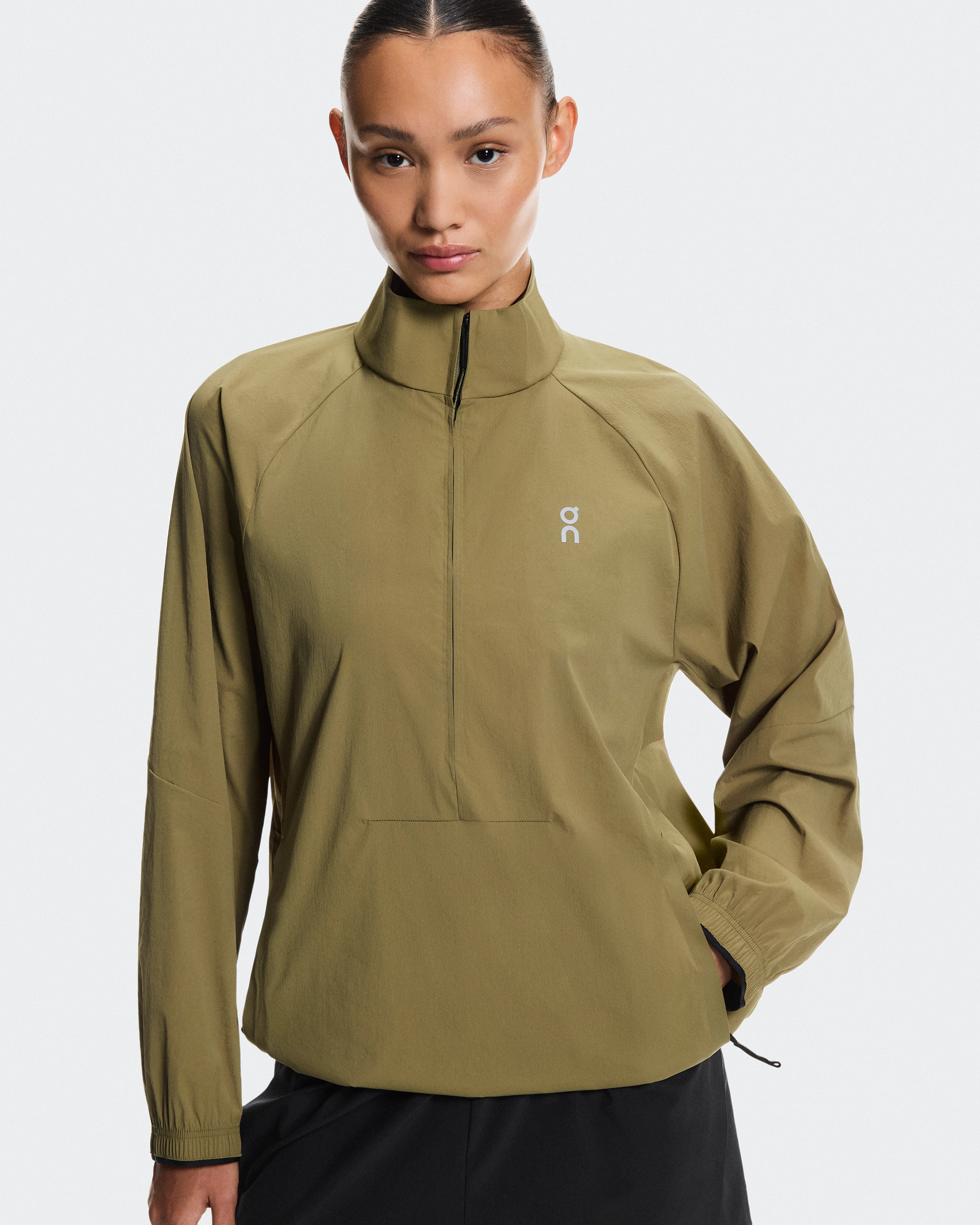 On All-Day 1/2 Zip Jacket Nutmeg Feminino Jaquetas