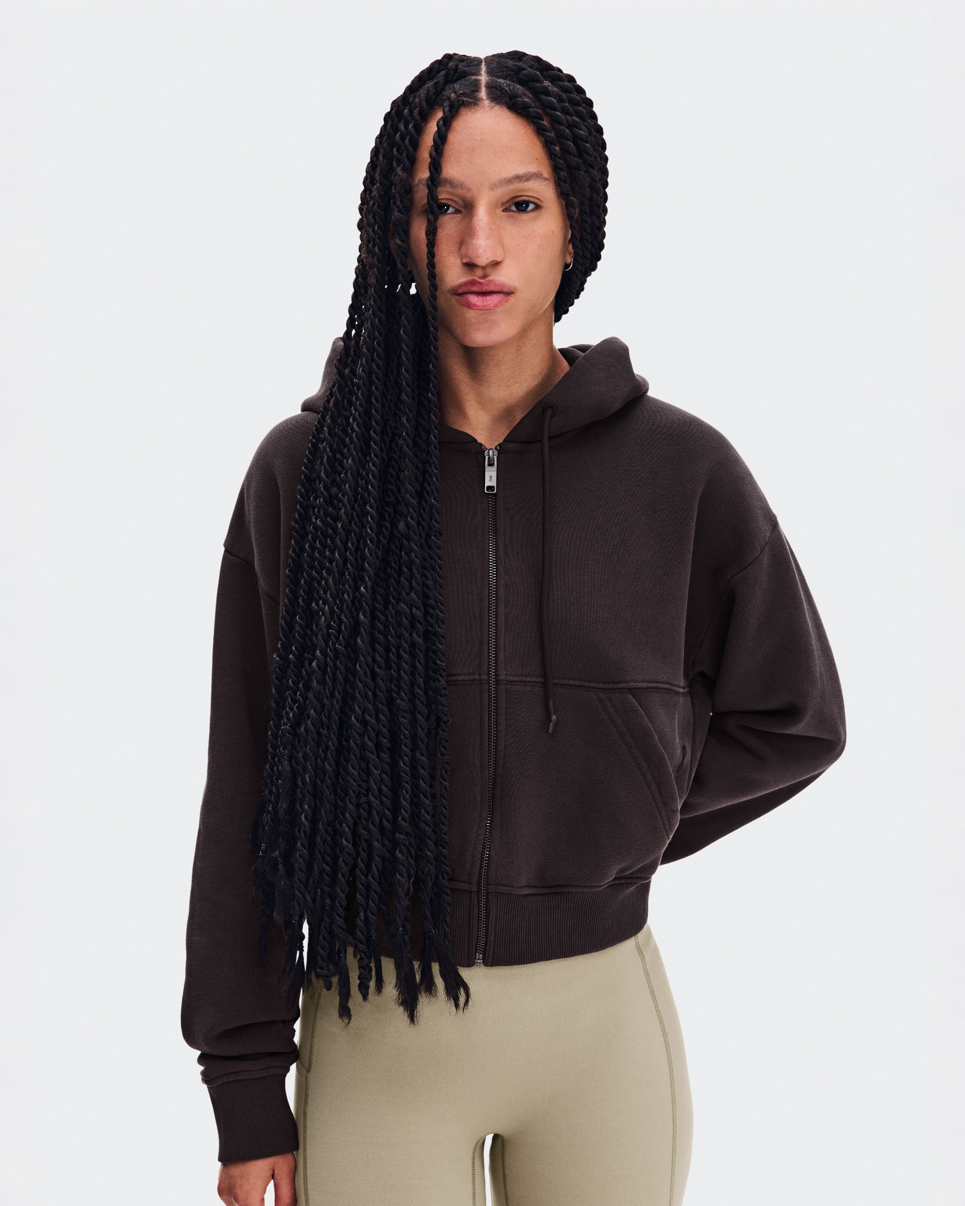 On Club Collective Full Zip Hoodie FKA Espresso Women Hoodies and sweatshirts