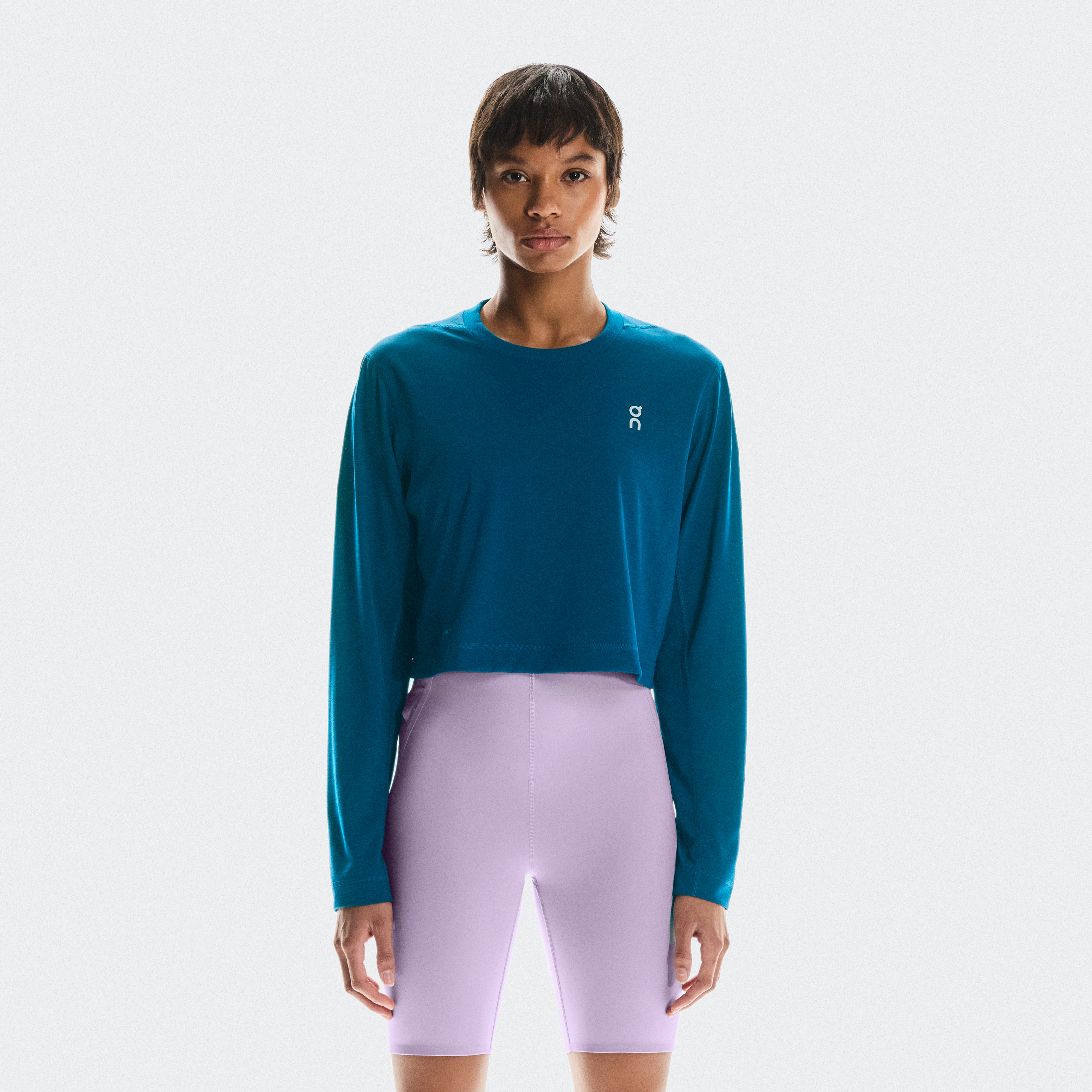 On Train Long-T Crop Blue Women Women – HIIT, cross training, versatile training Tops and t-shirts