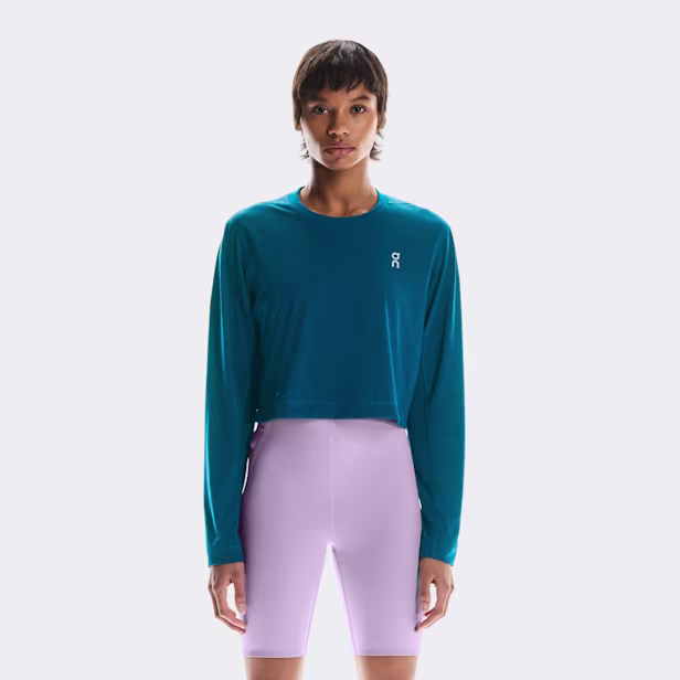 Train Long-T Crop Shirt in Tempest