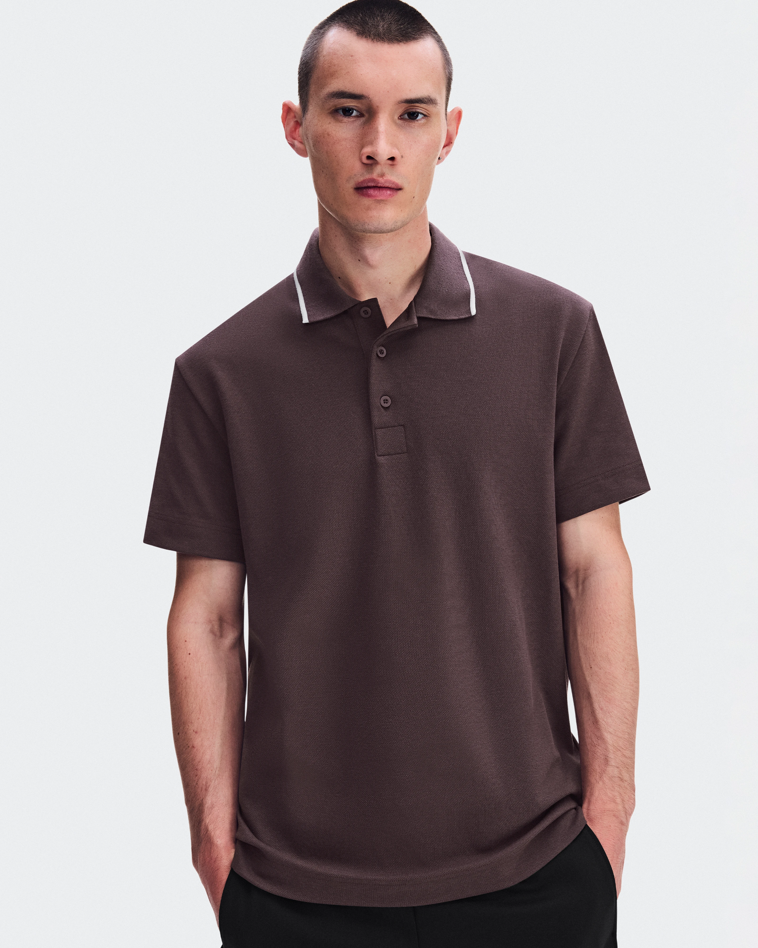 On Courtside Polo Mulberry Men Tops and t-shirts