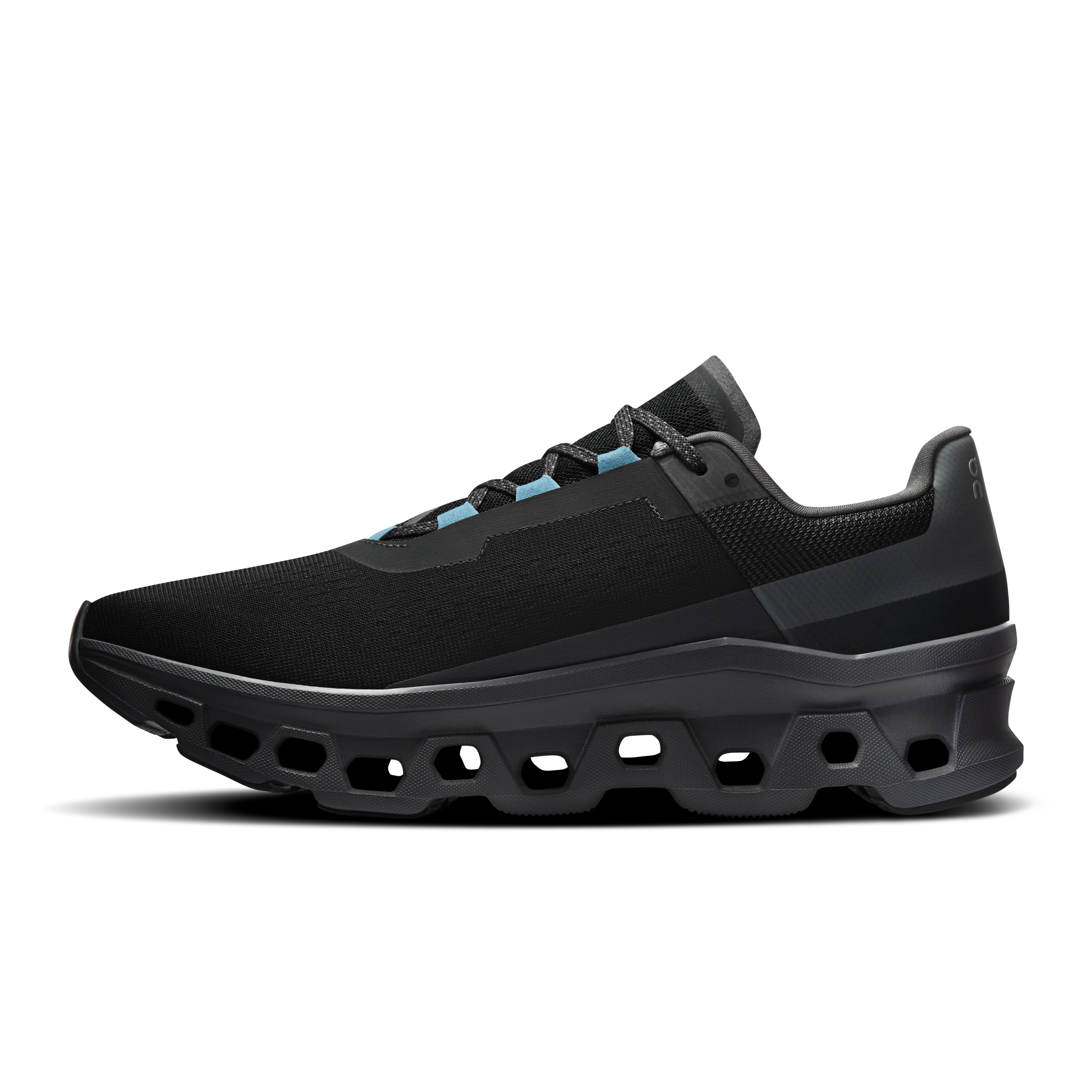 On Cloudmonster Black & Niagara Men Road running Shoes