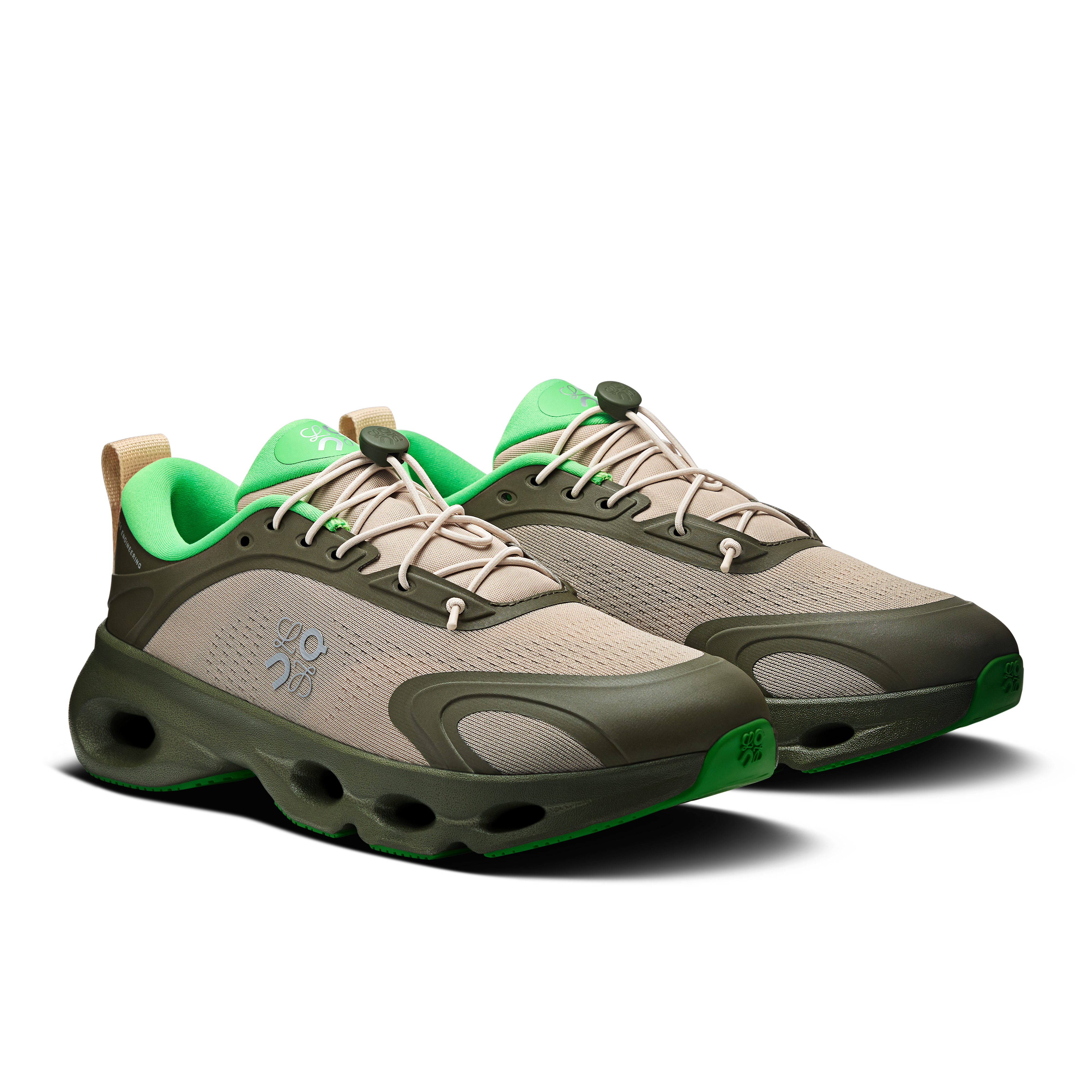 On Cloudsolo LOEWE Khaki Green & Sand Women Shoes