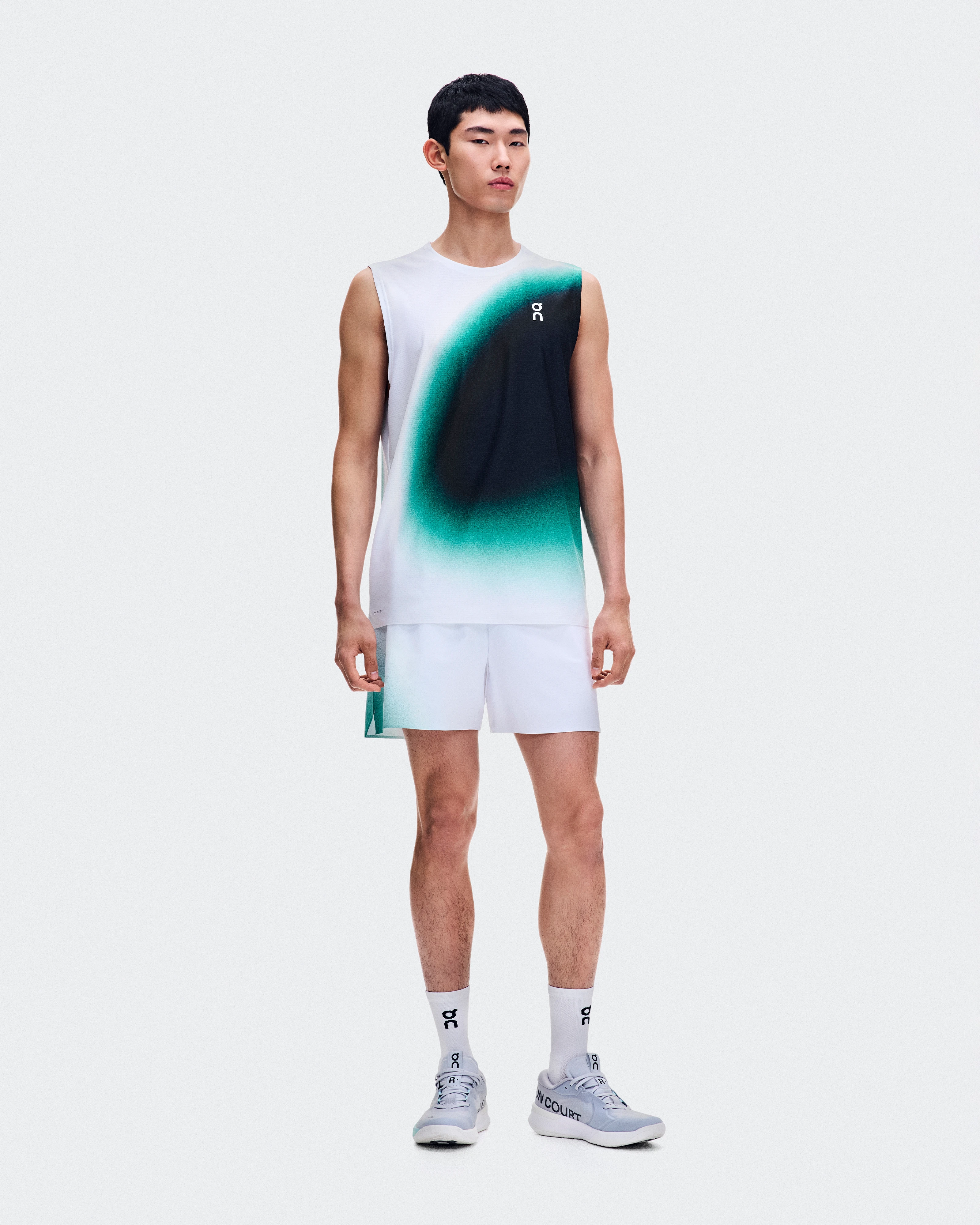 On Court Tank Swing White & Neem Men Tops and t-shirts