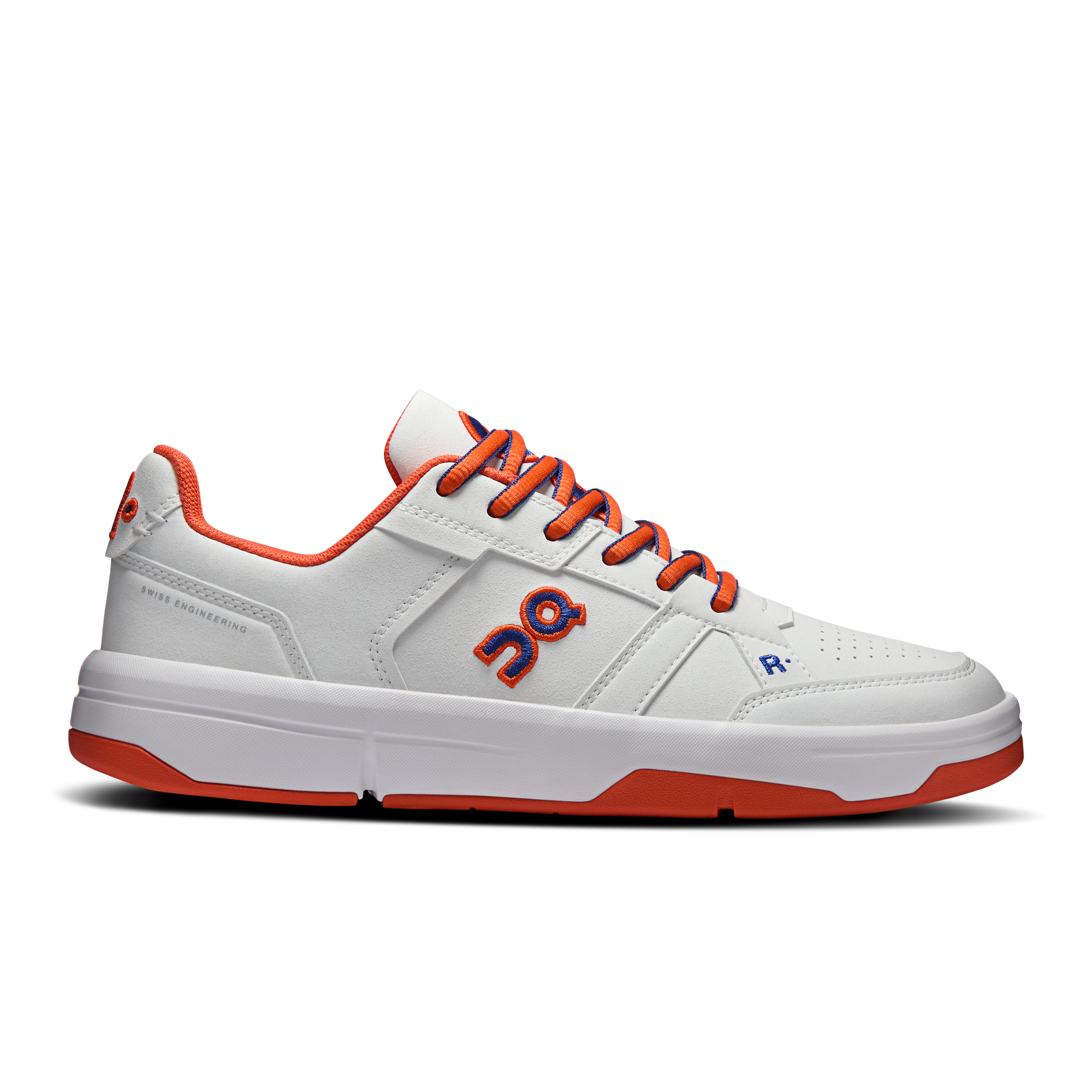 THE ROGER CH Varsity Lifestyle Shoe in White/Flame
