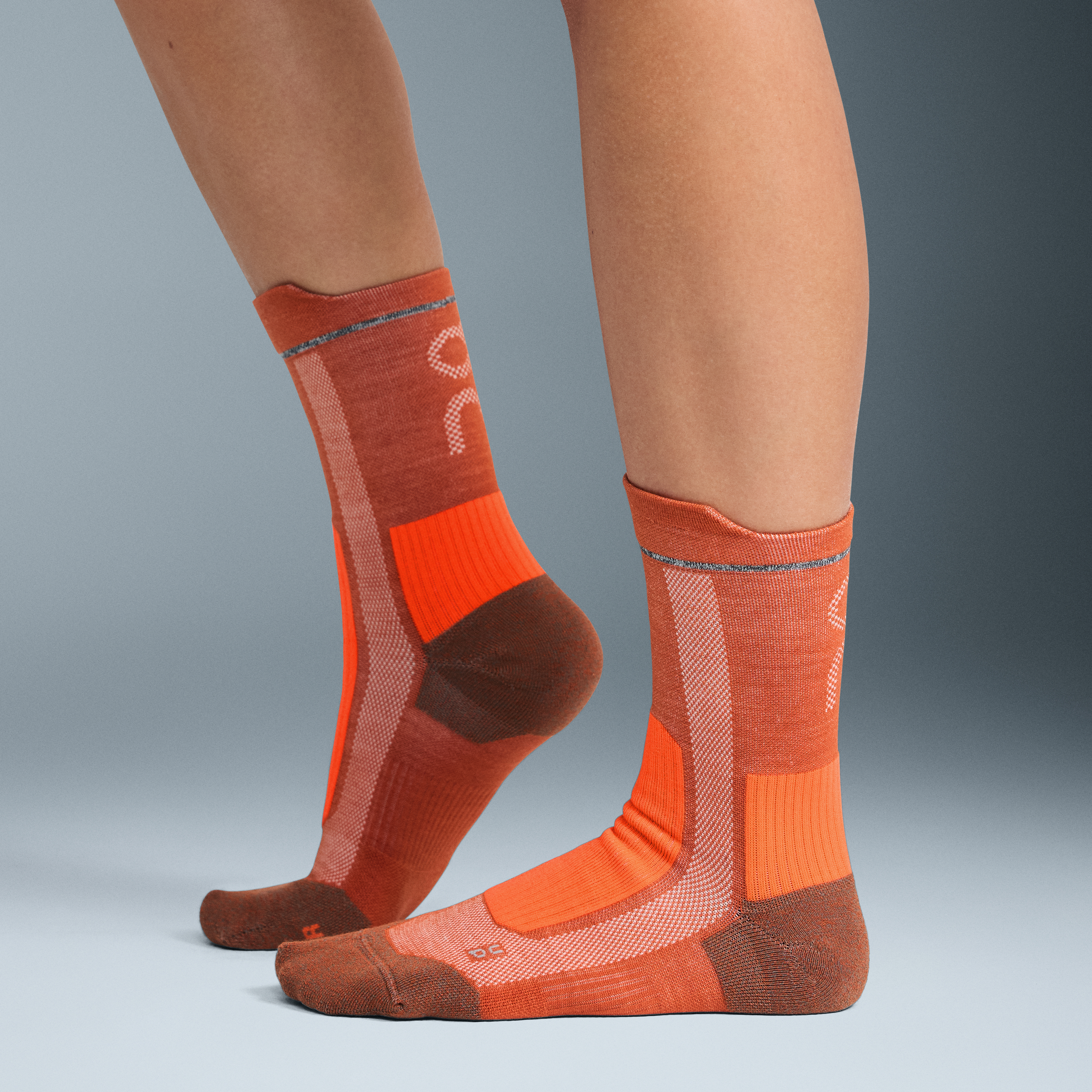 Merino Ultra Sock in Rust/Flame