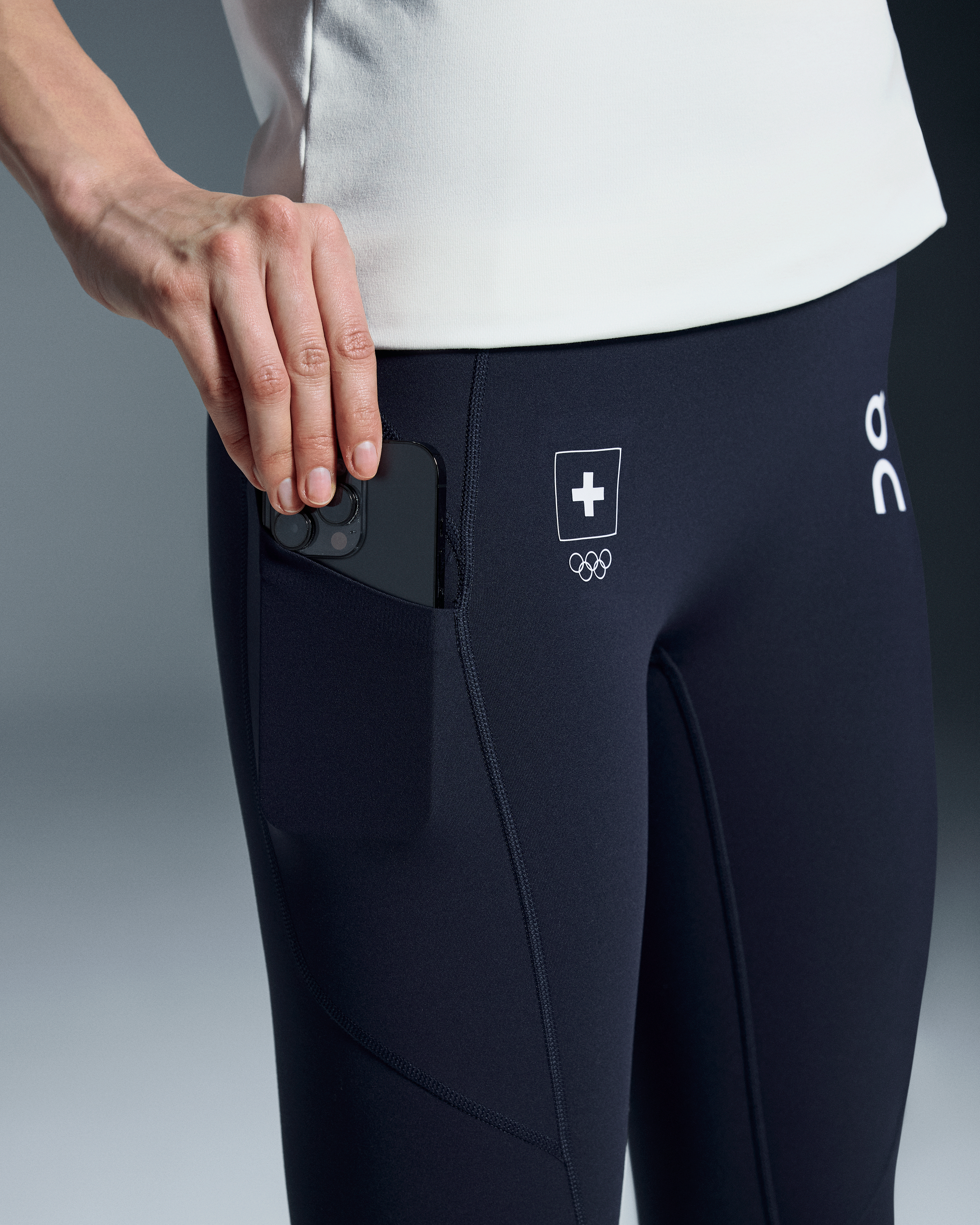 On Swiss Olympic 3/4 Tights Ink Women Tights