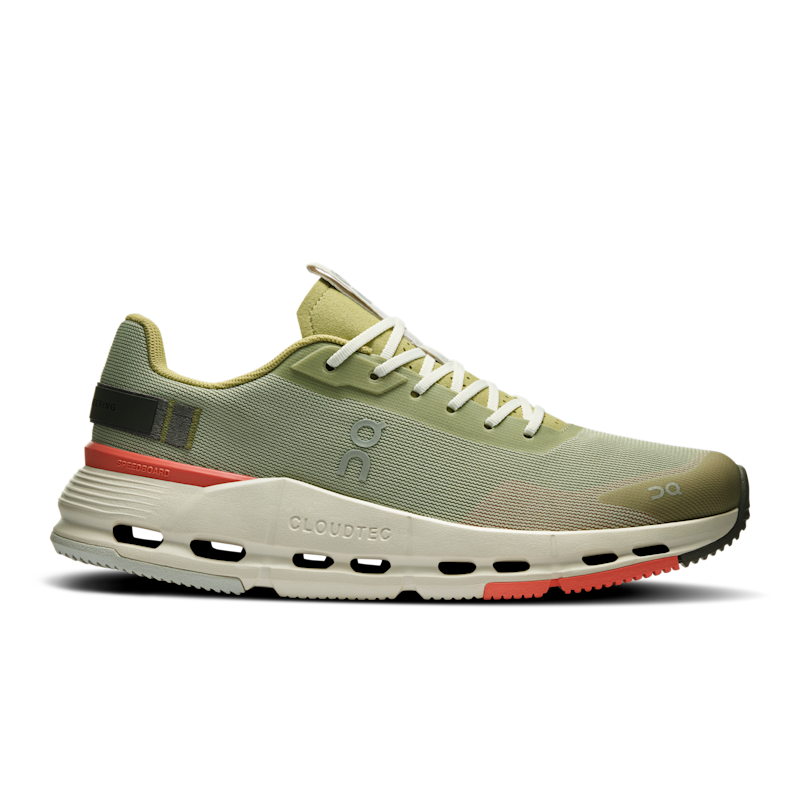 On Women's Cloudnova Form 2 Lifestyle Shoe in Chalk/Salmon, Size: 38.5, Recycled Polyester