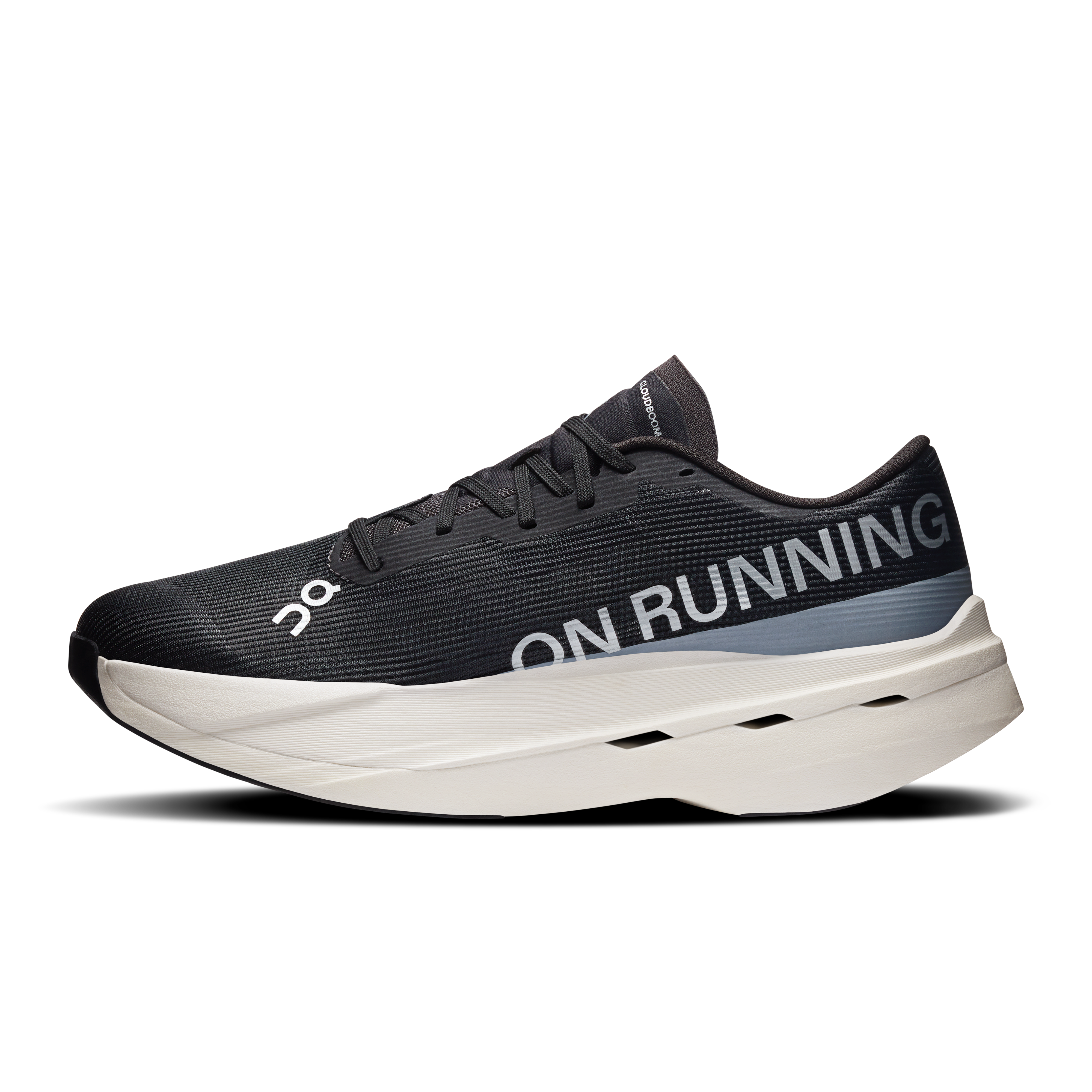 On Cloudboom Volt White & Black Homme Running sur route Chaussures