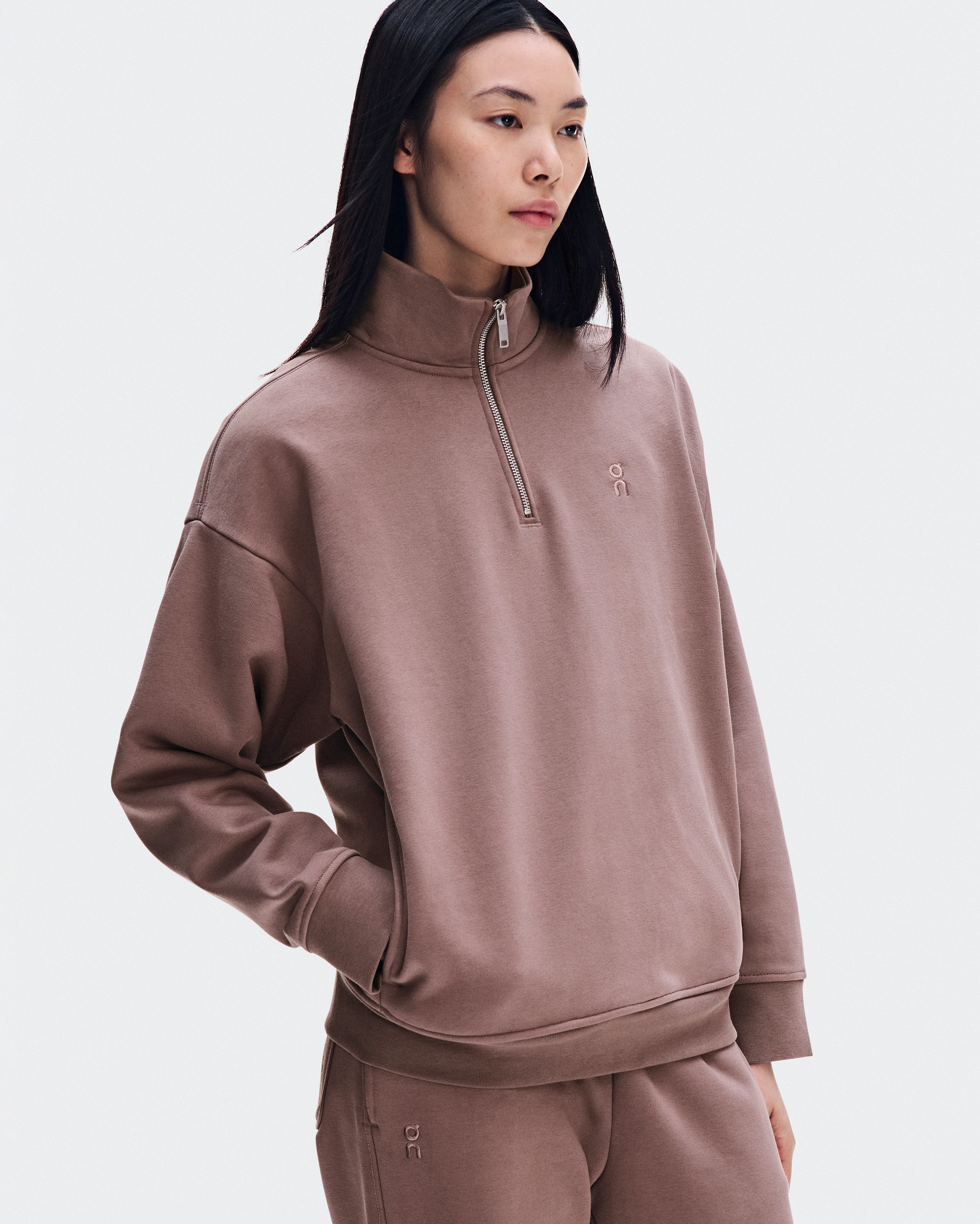 On Club Collective 1/4 Zip Clove Women Hoodies and sweatshirts