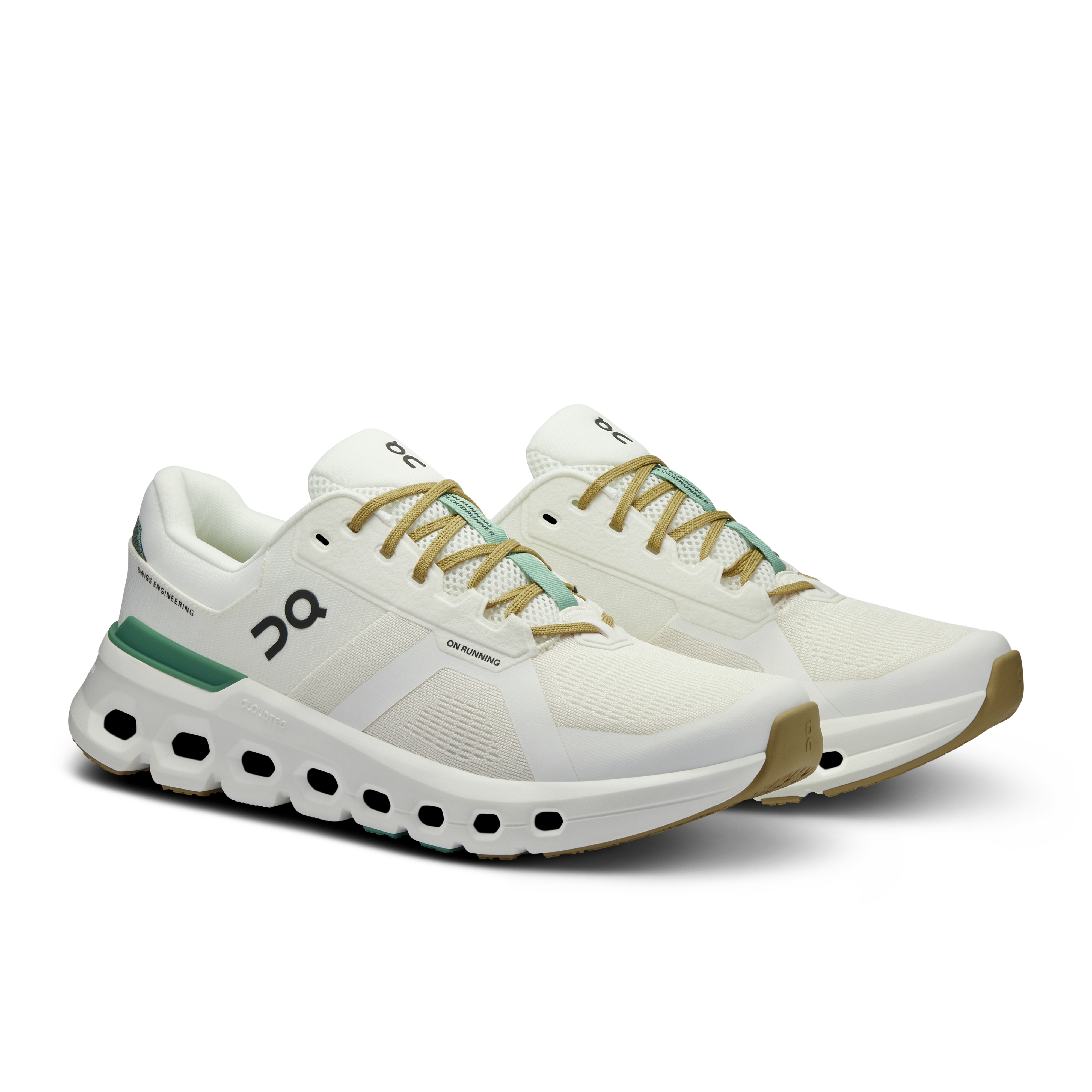 On シューズ『Cloudrunner 2』 Men's Cloudrunner 2 | Undyed, White & Green | On United States