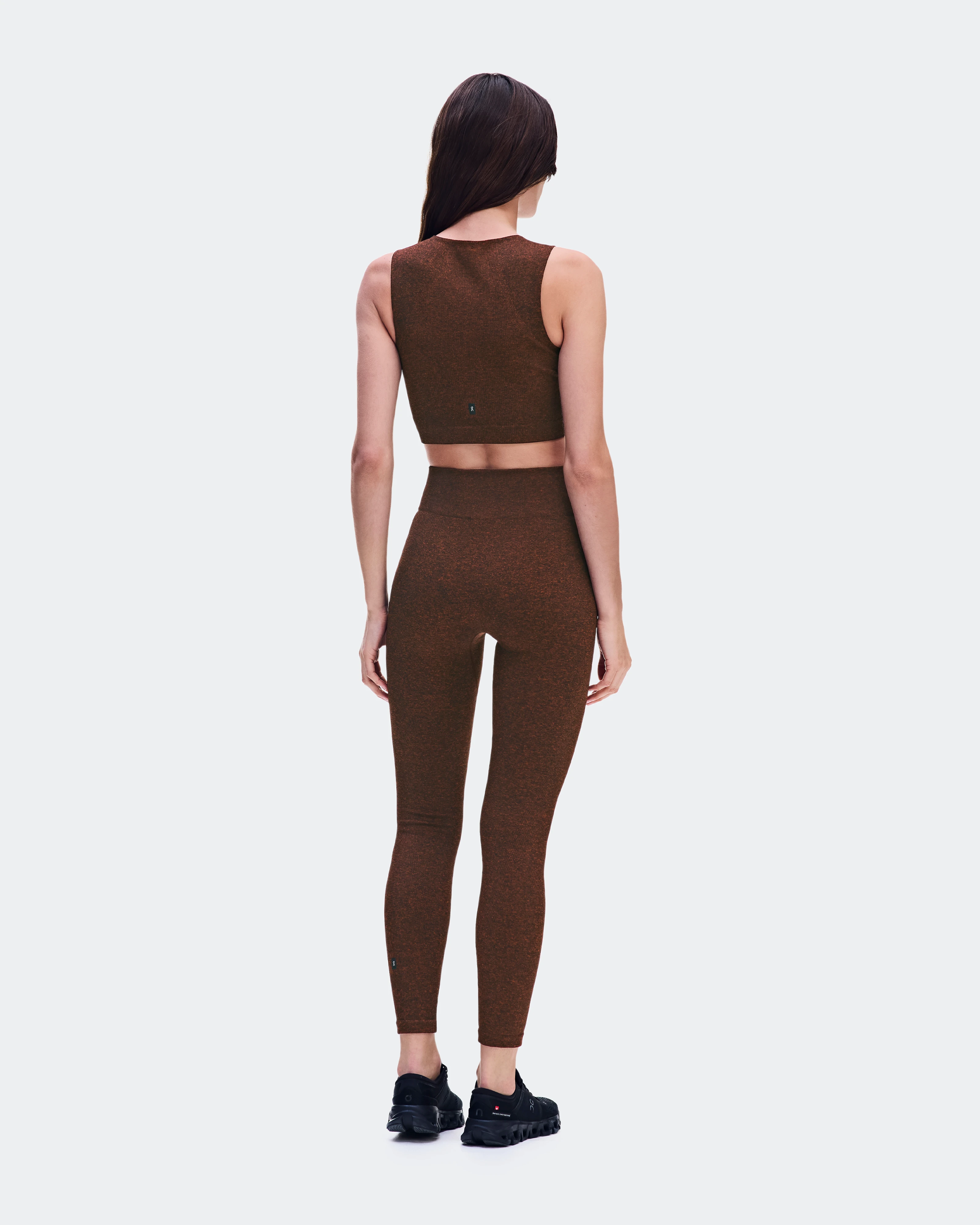 On Studio Knit Crop Cinnamon Heather Femme Hauts et t-shirts