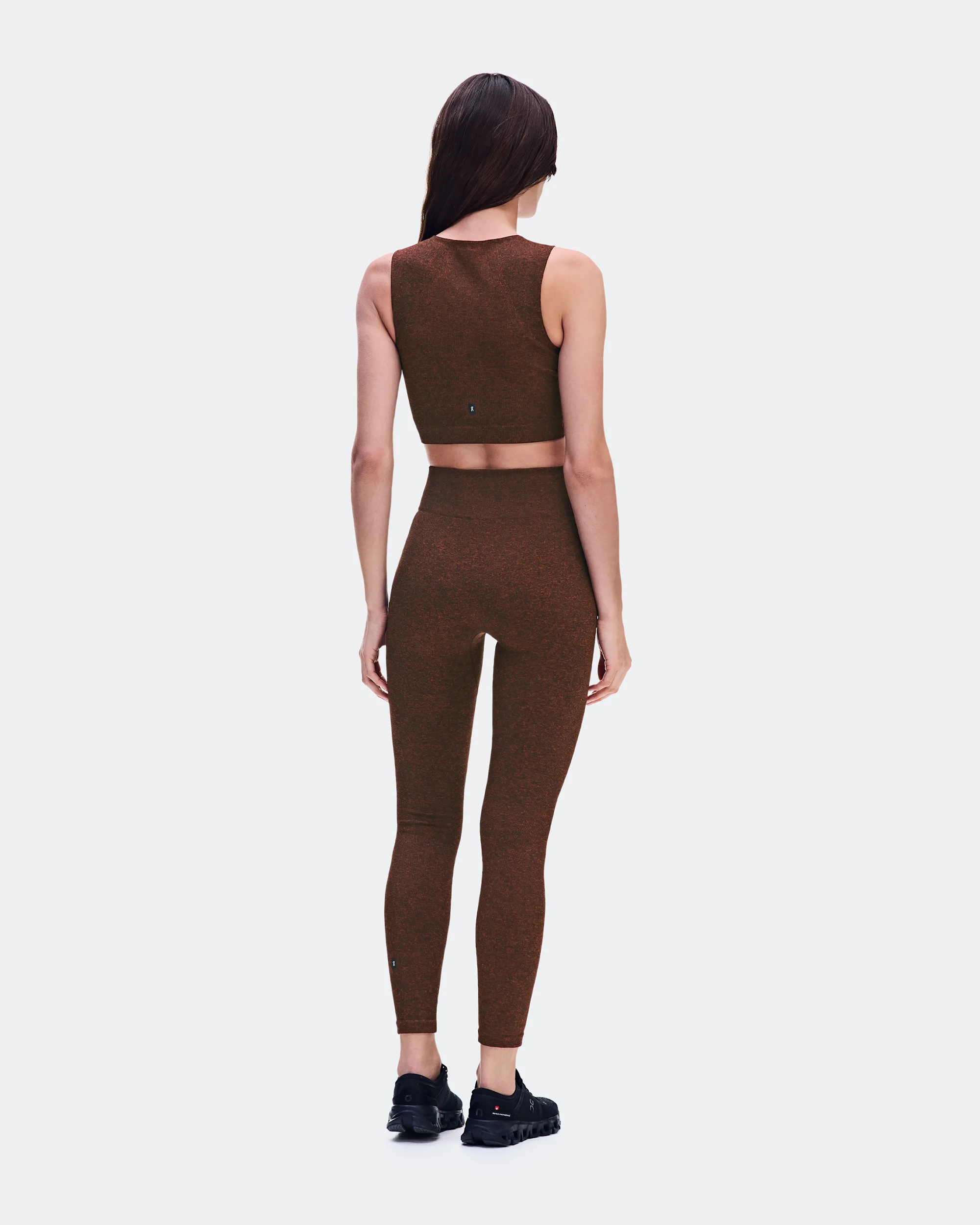 Women's Studio Knit Crop Cinnamon Heather - thumbnail 3