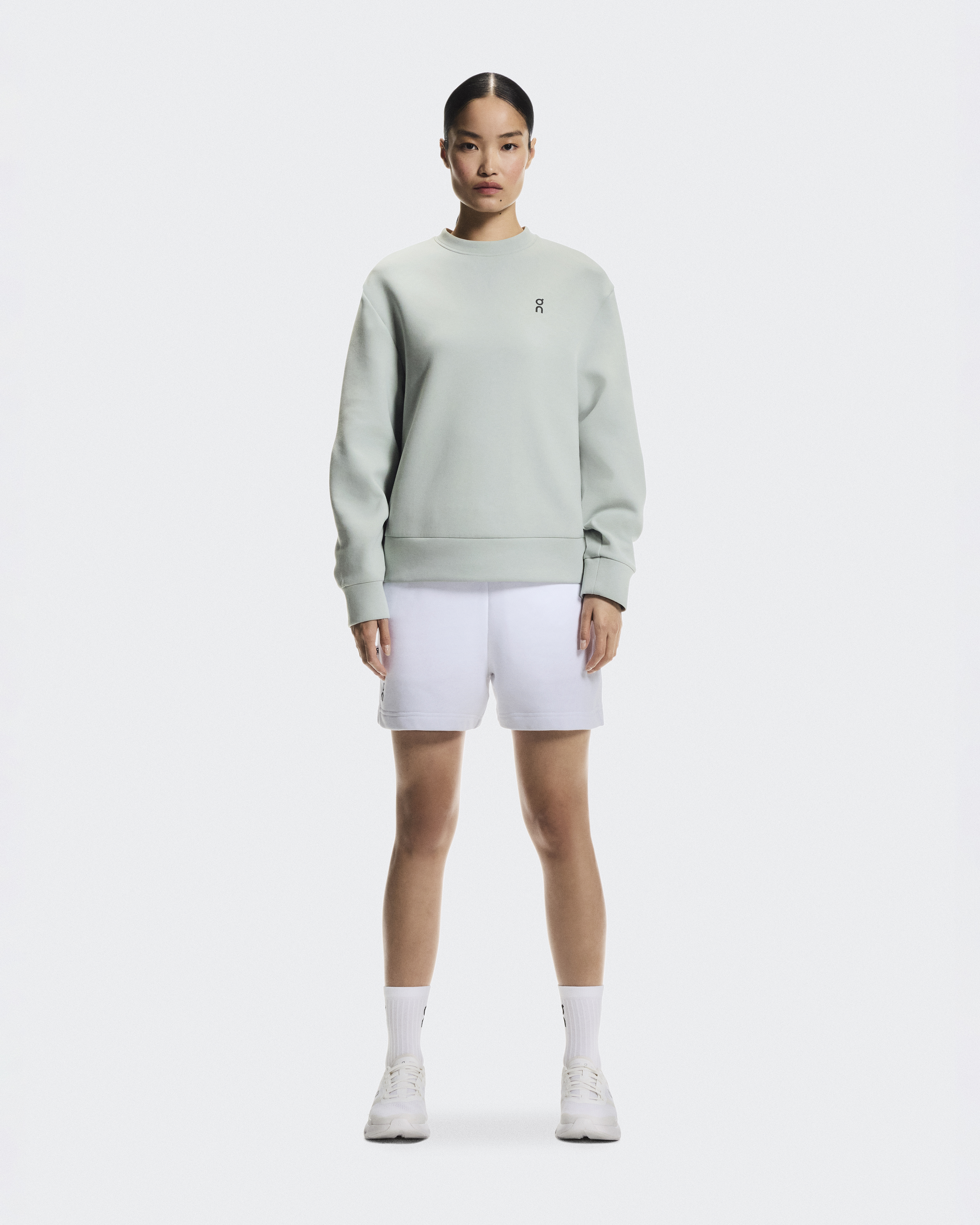 Focus Tech Crew Hoodie in Mineral