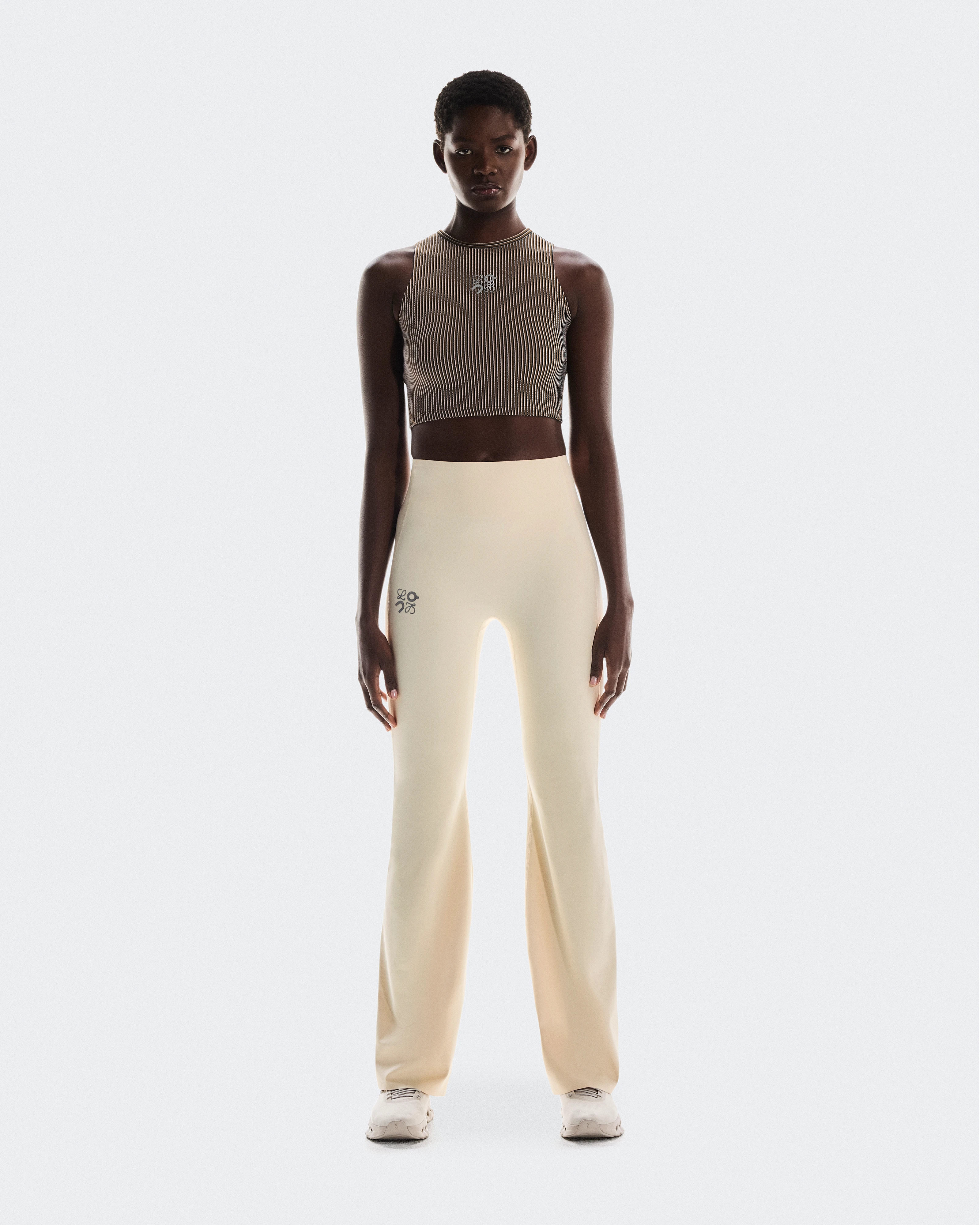On Ribbed Tank Top LOEWE Brown & Pink Women Tops and t-shirts