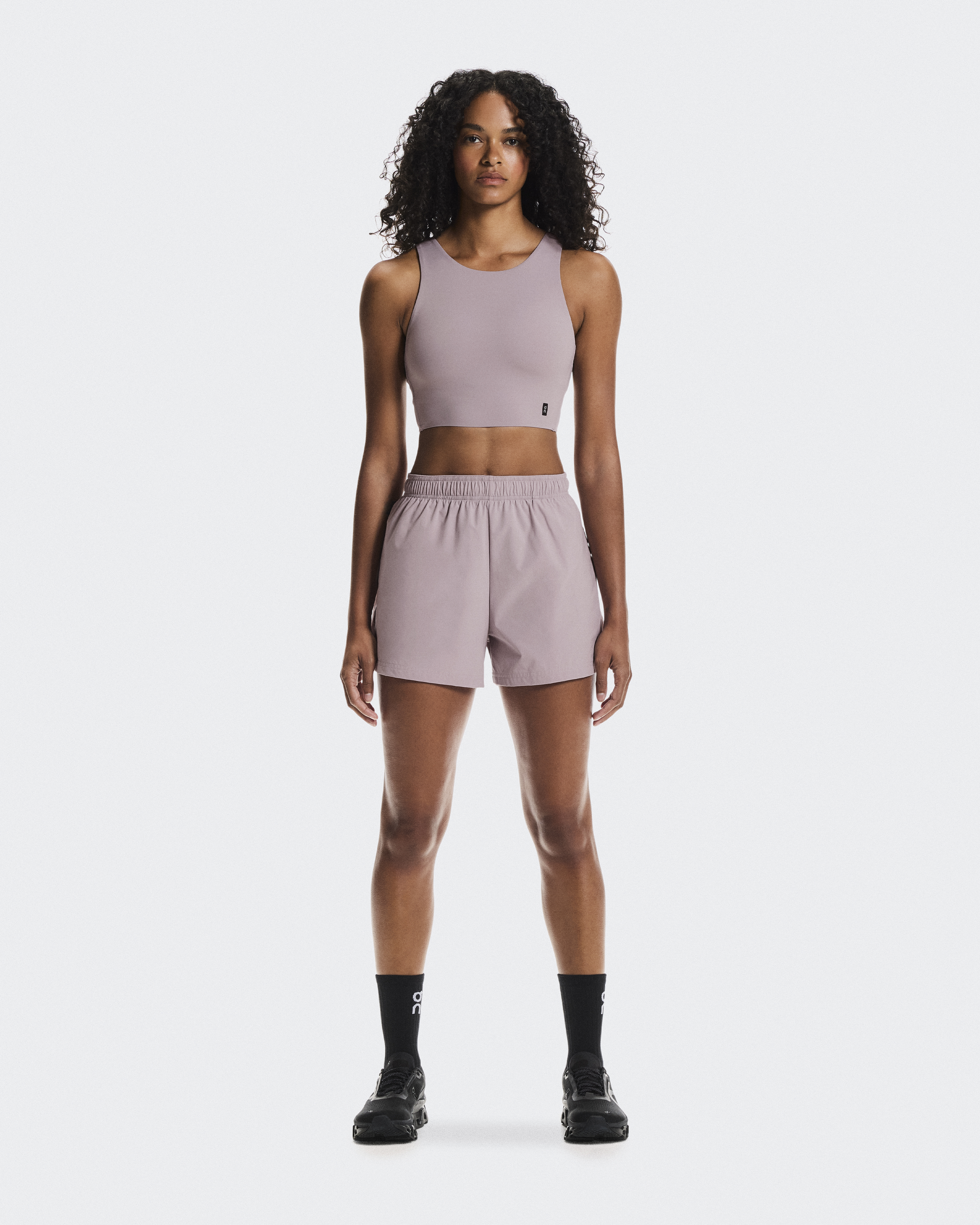 Core 2-in-1 Crop Shirt in Heron