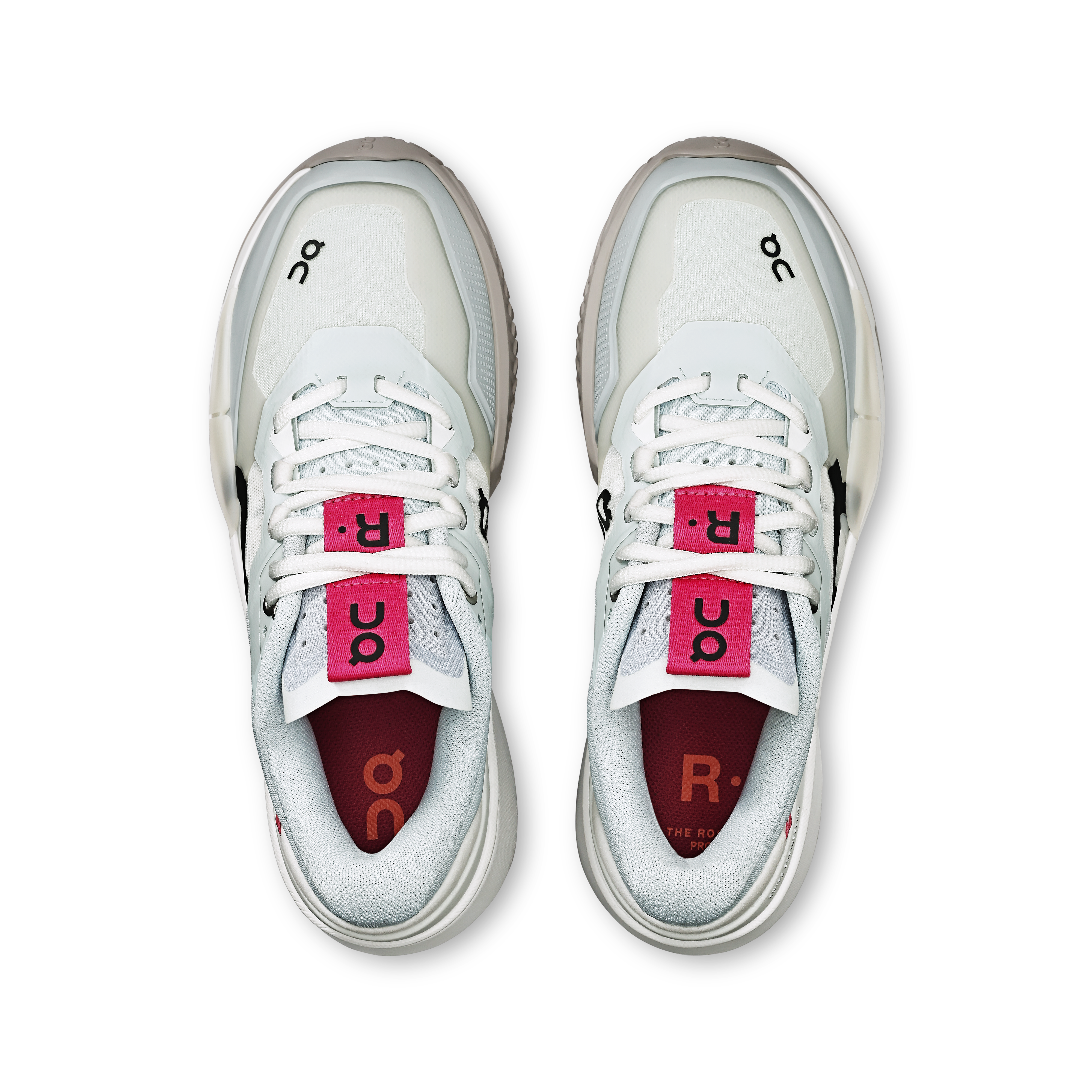 On THE ROGER Pro 2 Arctic & Pink Women Tennis Shoes
