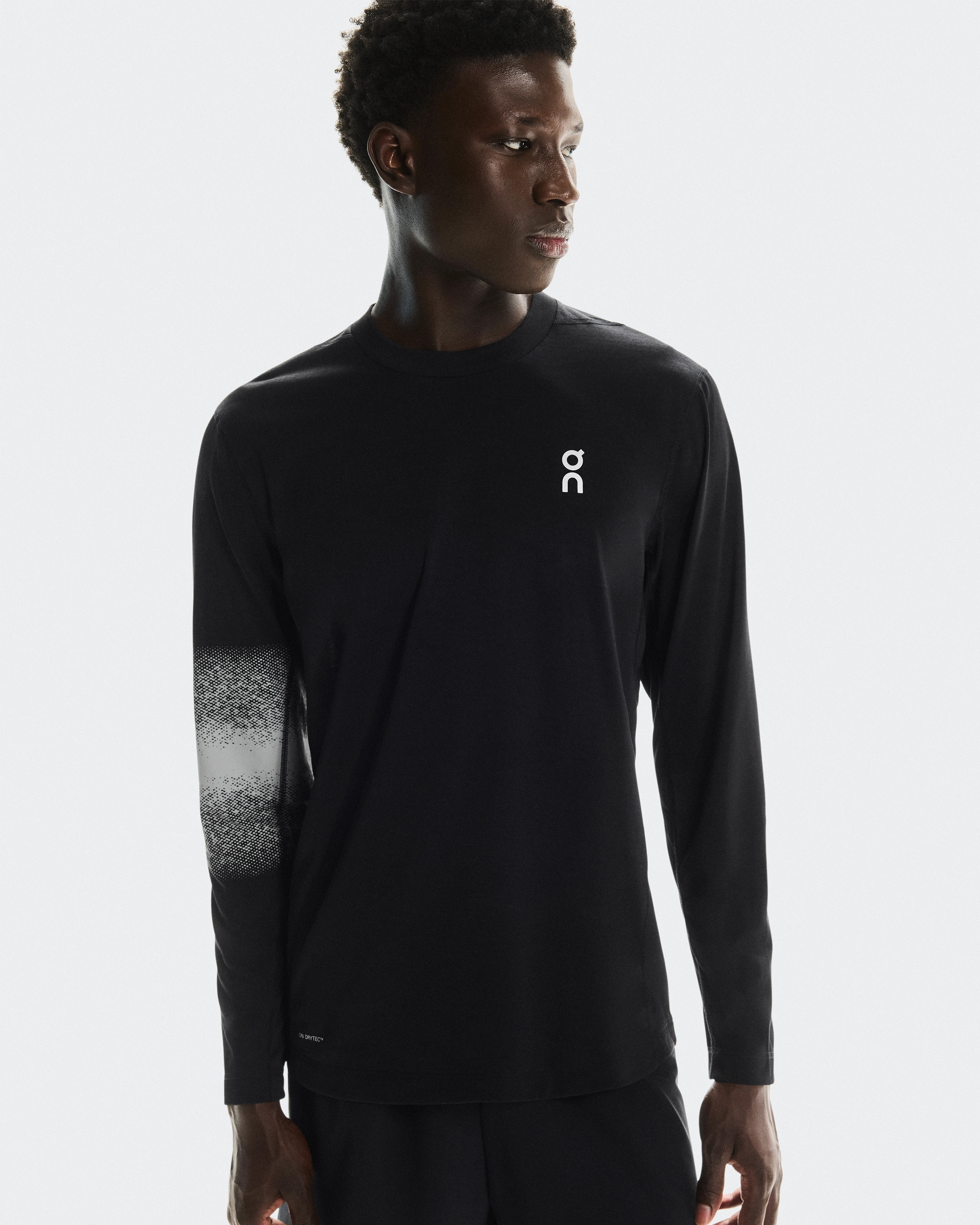 On Train Long-T Graphic Black Men Tops and t-shirts