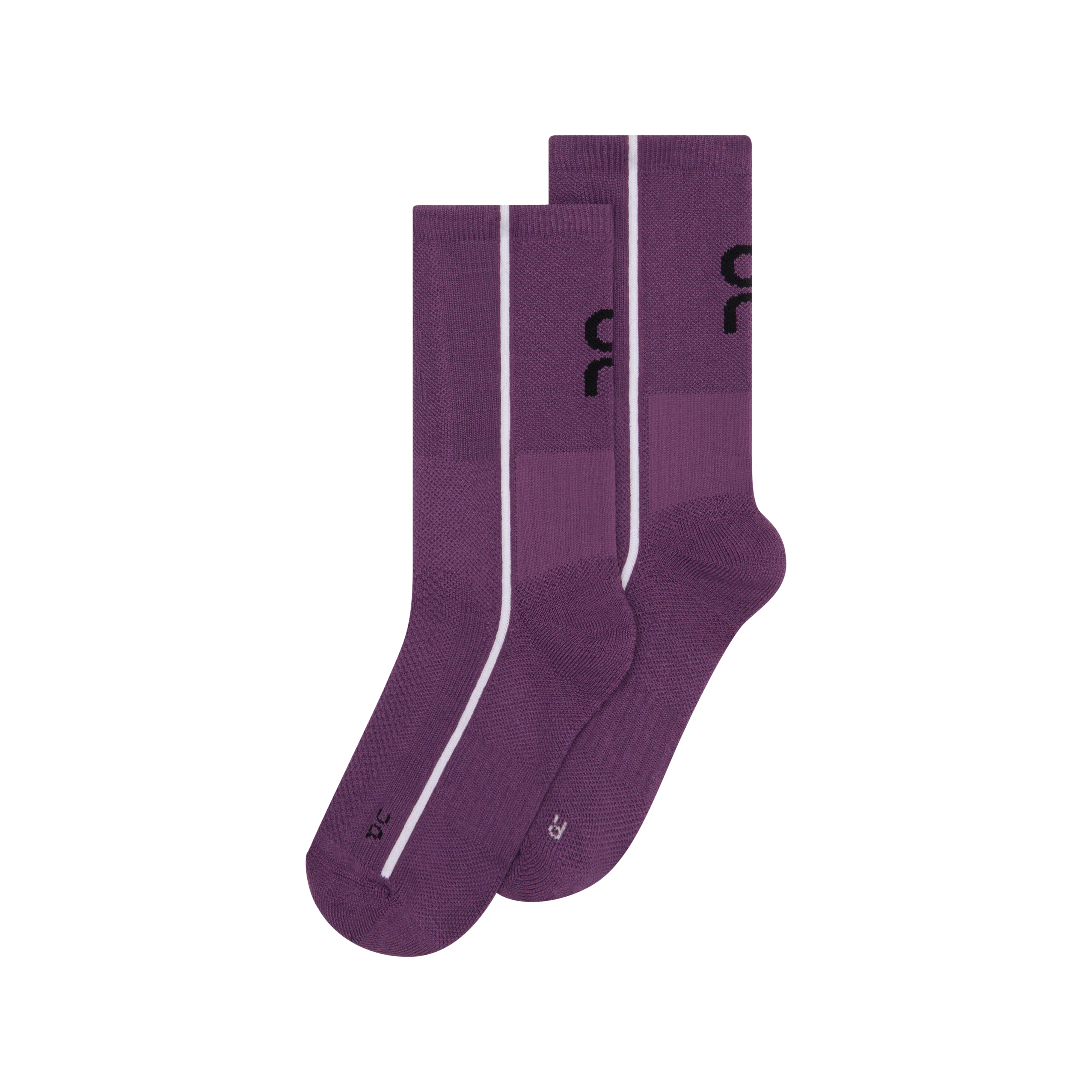 Court Sock High in Cassis/White