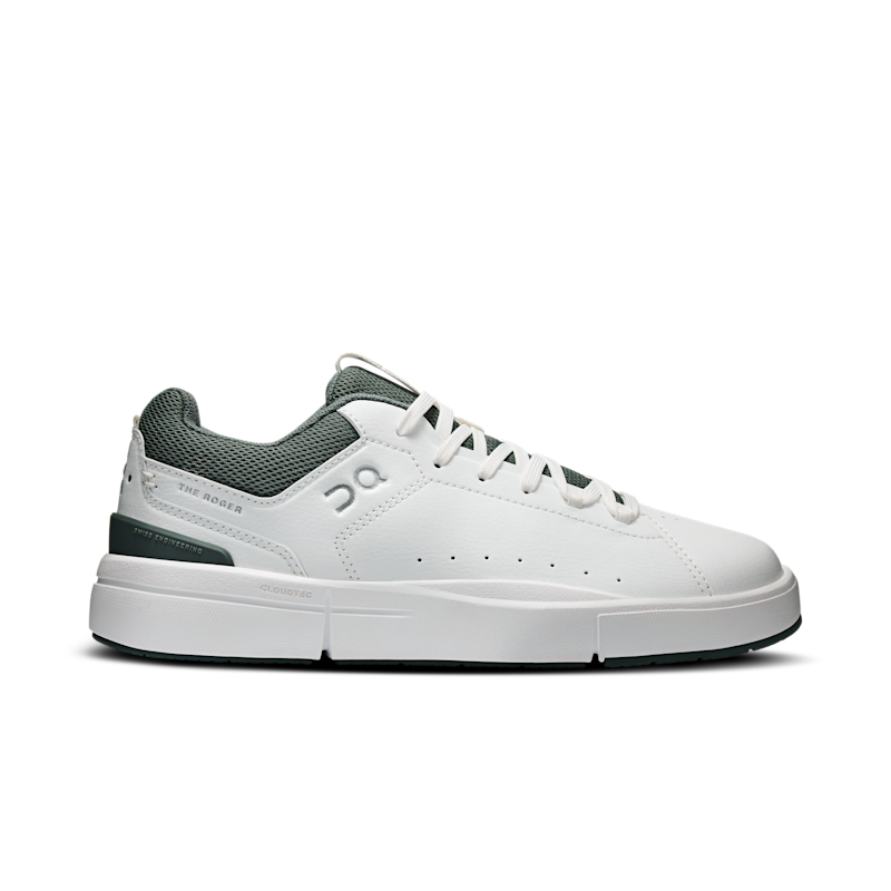 On THE ROGER Youth Zapatillas de Tenis en White/Olive, Talla: 35.5, Polyester ️