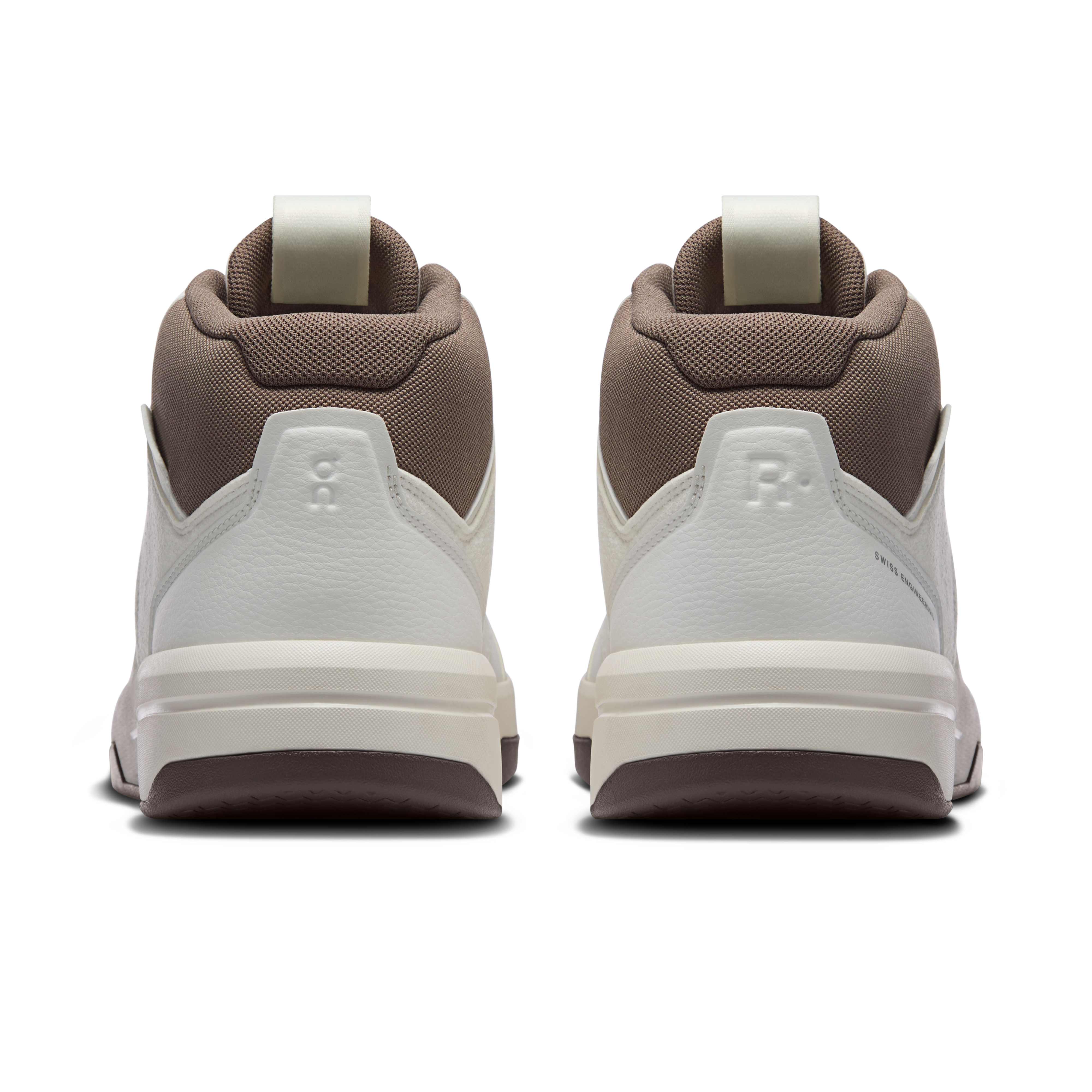 On THE ROGER Clubhouse Mid Ivory & Ash Men Active life Shoes