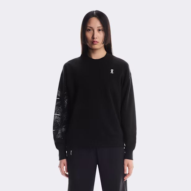 Club Crew Graphic Sweater in Black/Olive