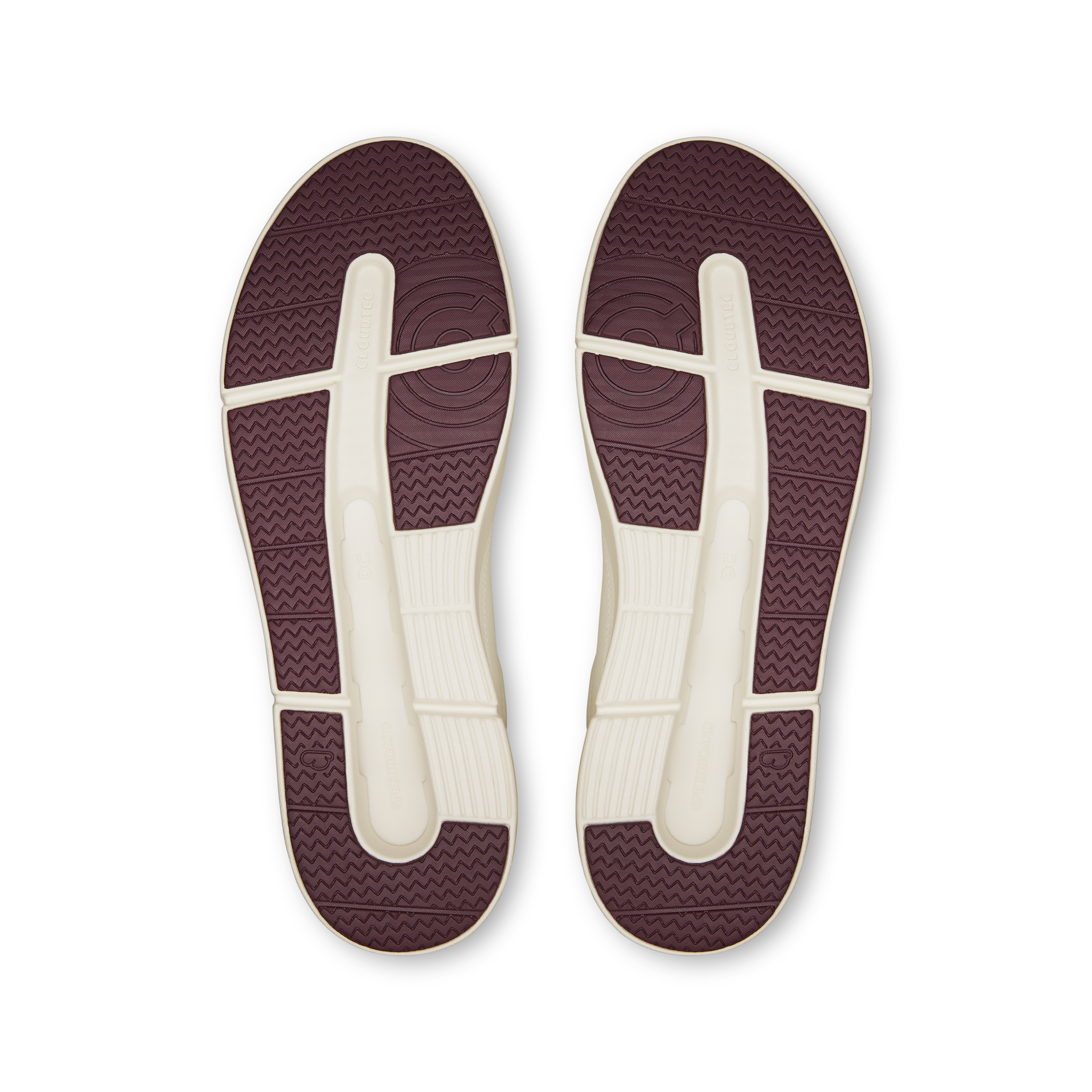 On THE ROGER Centre Court Ivory & Maroon Men Active life Shoes