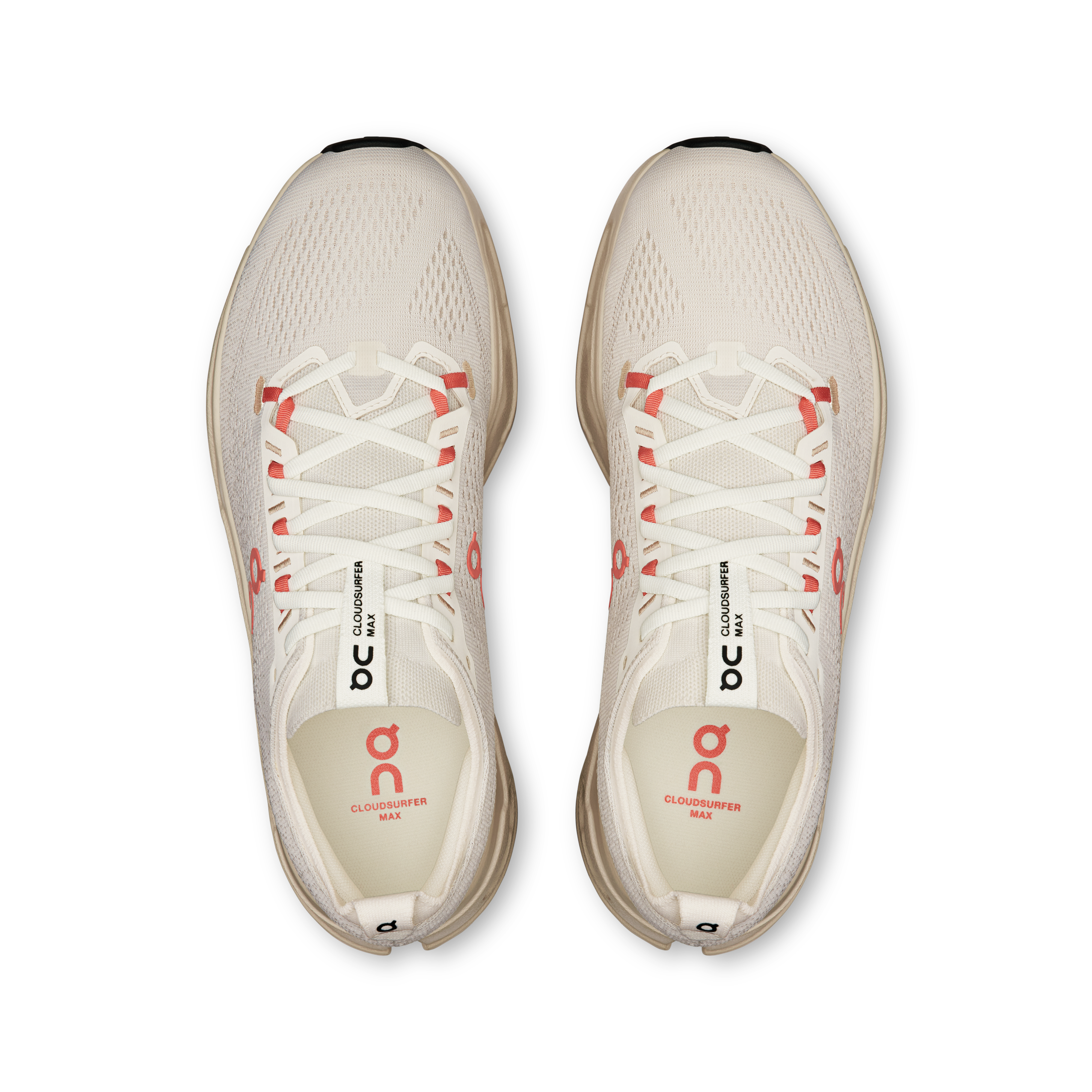 On Cloudsurfer Max Ivory & Salmon Women Road running Shoes