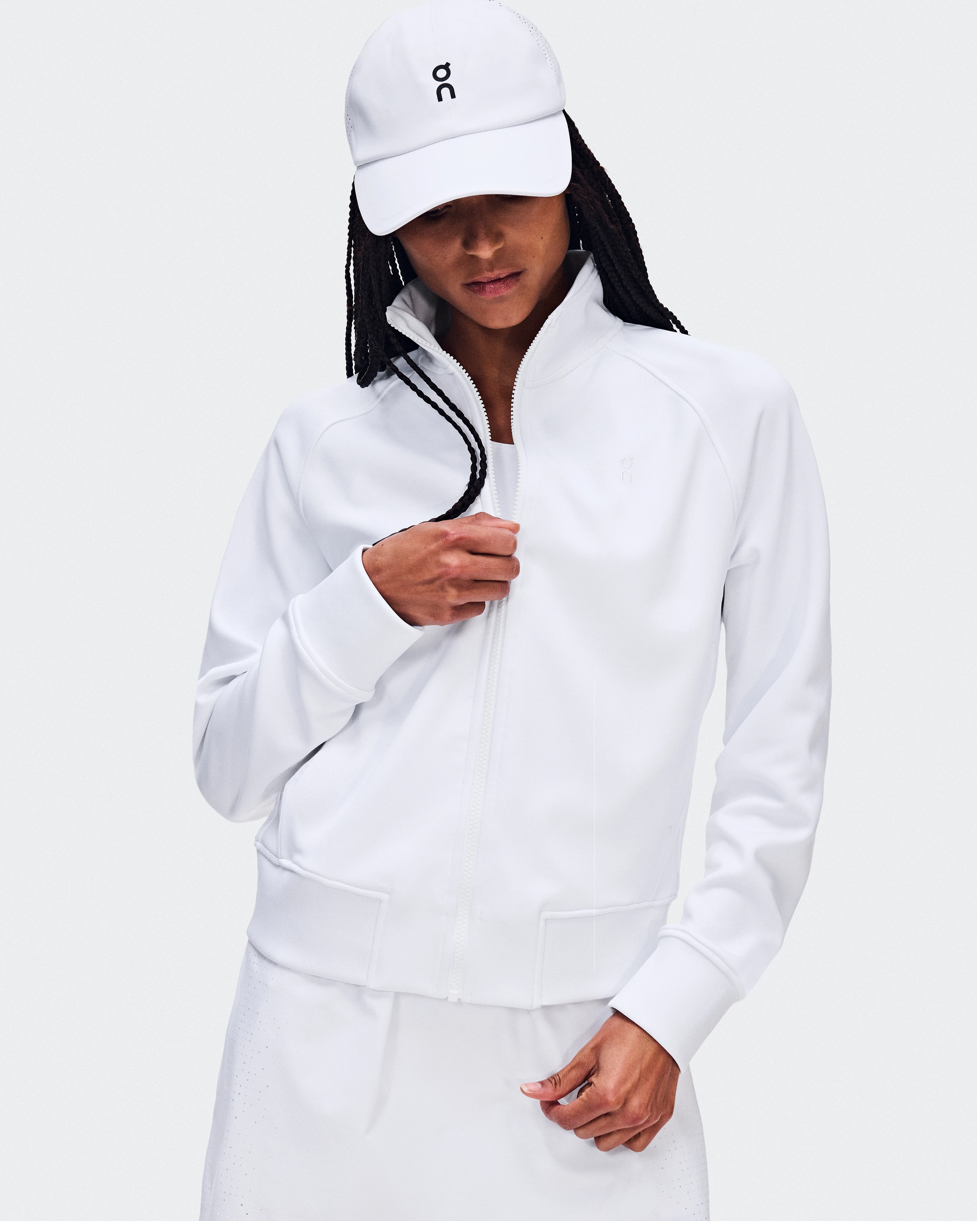 On Courtside Full Zip LDN White Women