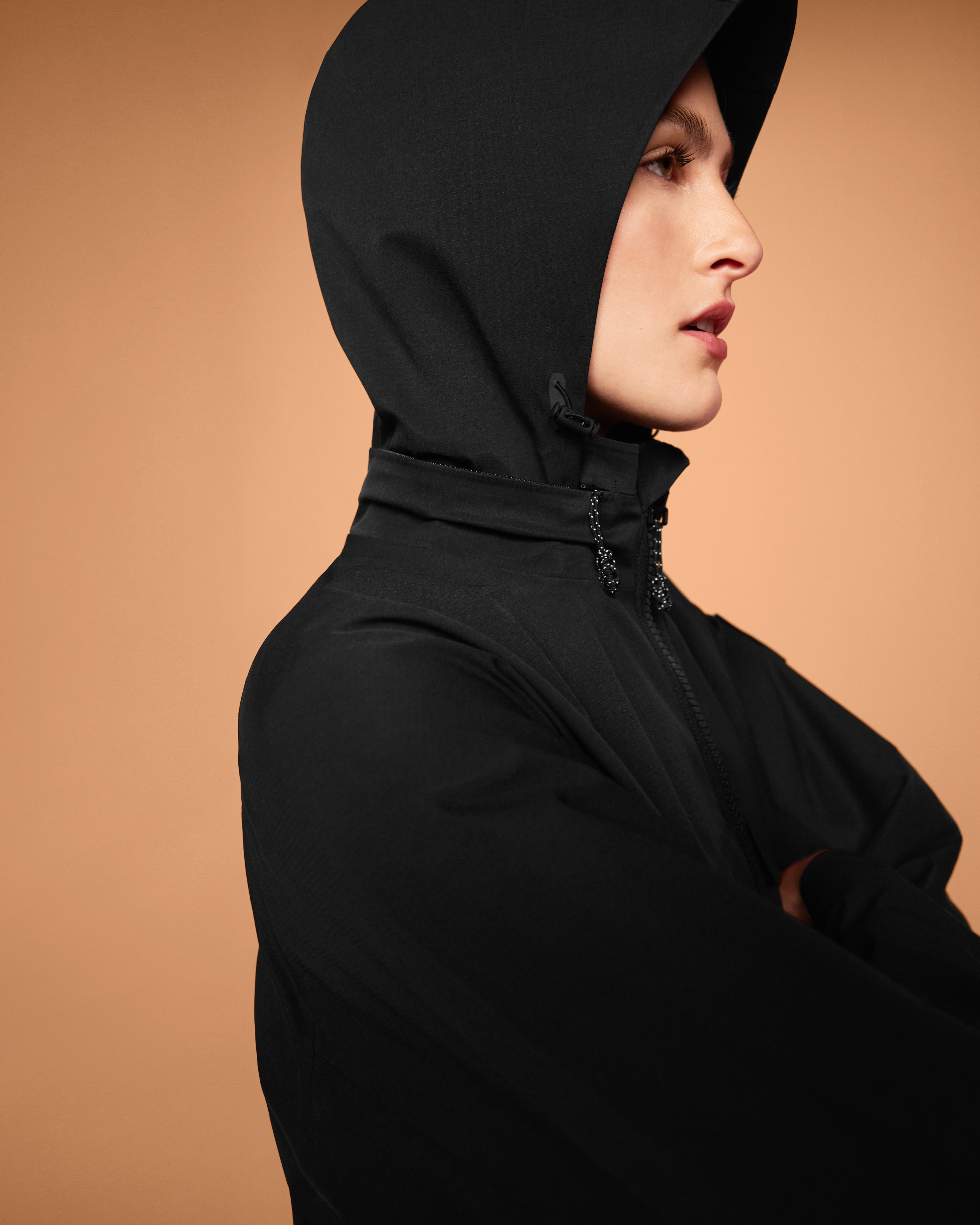 Hooded Jacket - Black - Ladies