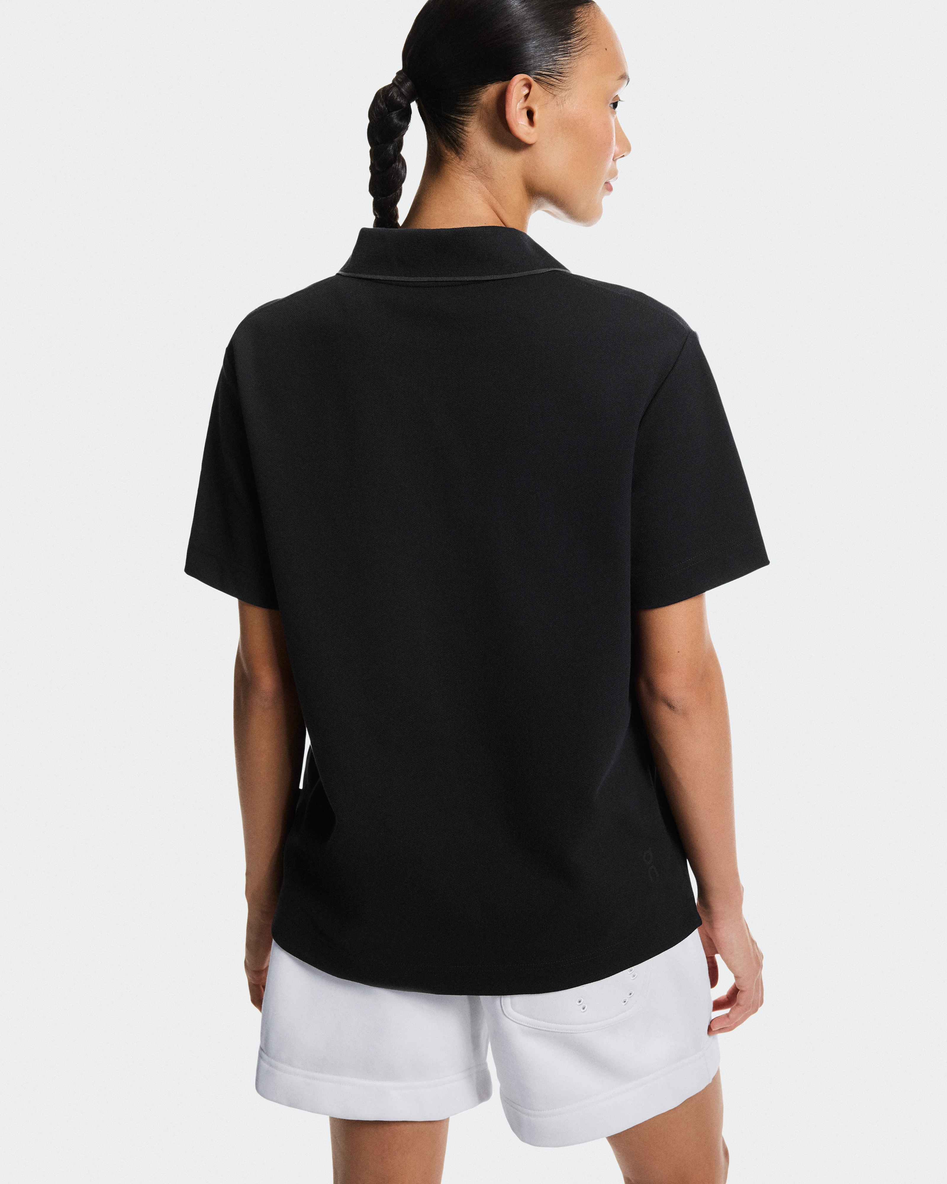 On Courtside Polo Black & Eclipse Women Tops and t-shirts