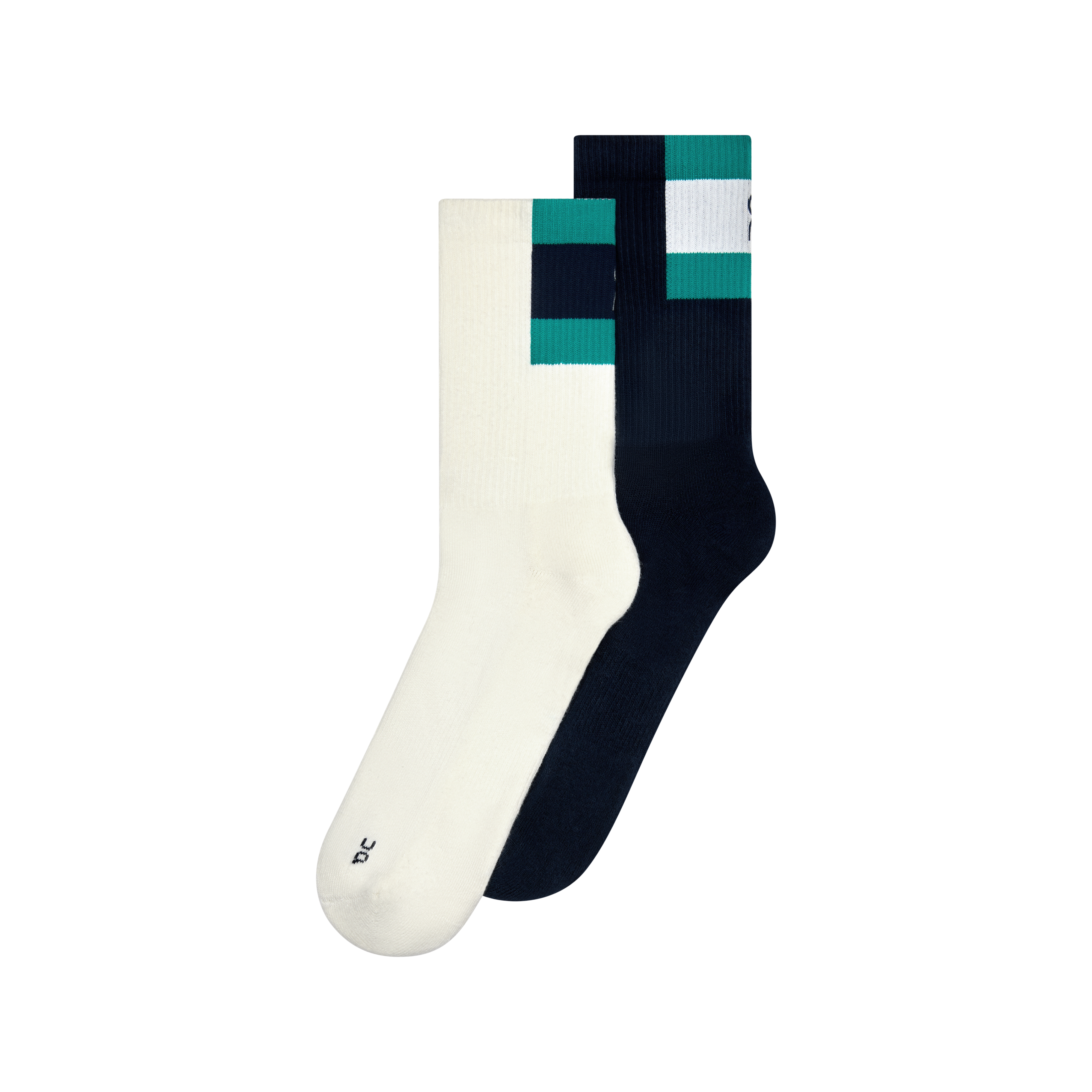 Courtside Sock High 2P in Ivory/Midnight