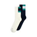 Courtside Sock High 2P in Ivory/Midnight