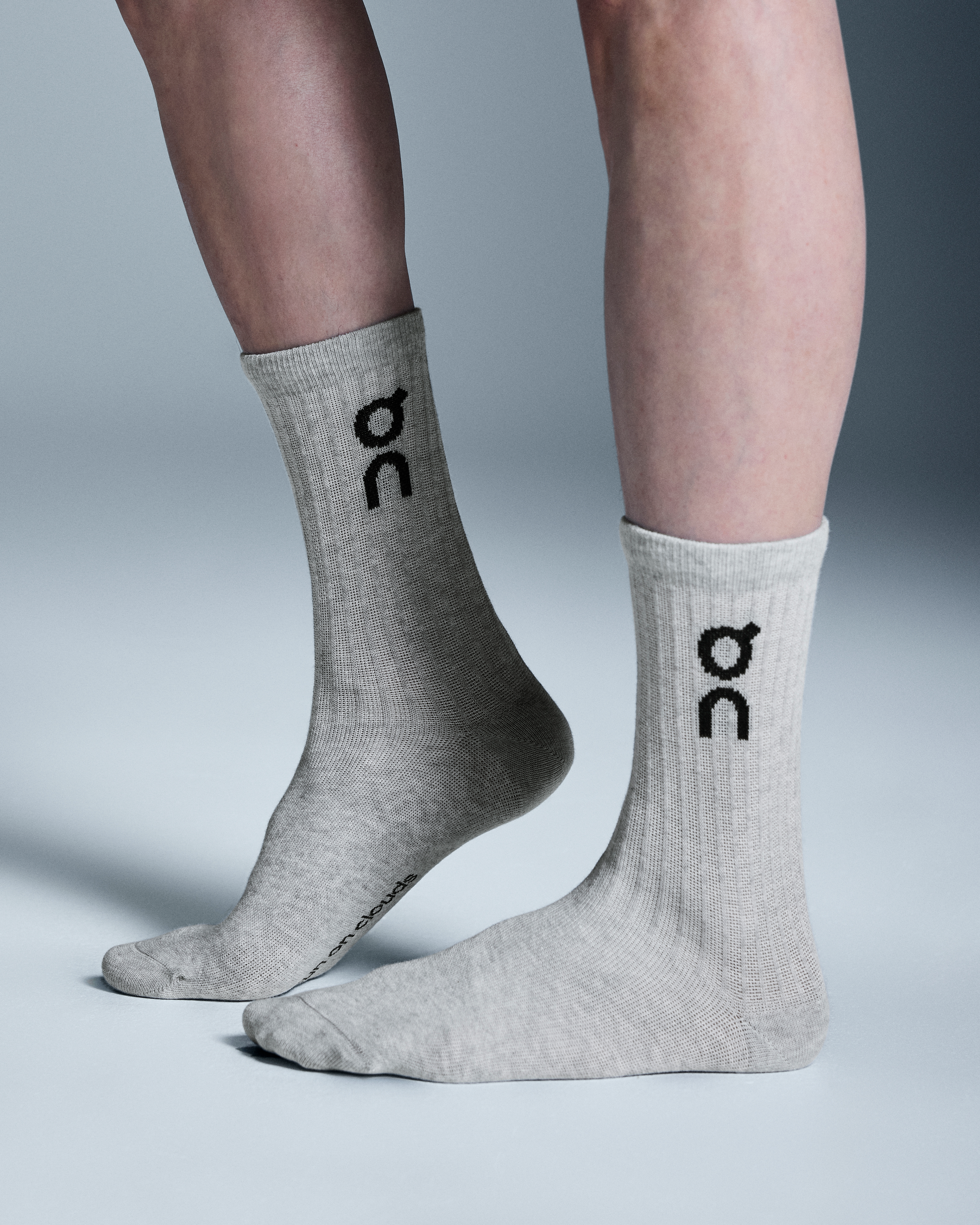 Logo Sock High 3PUnisex / Heather Gray / 43 - 46