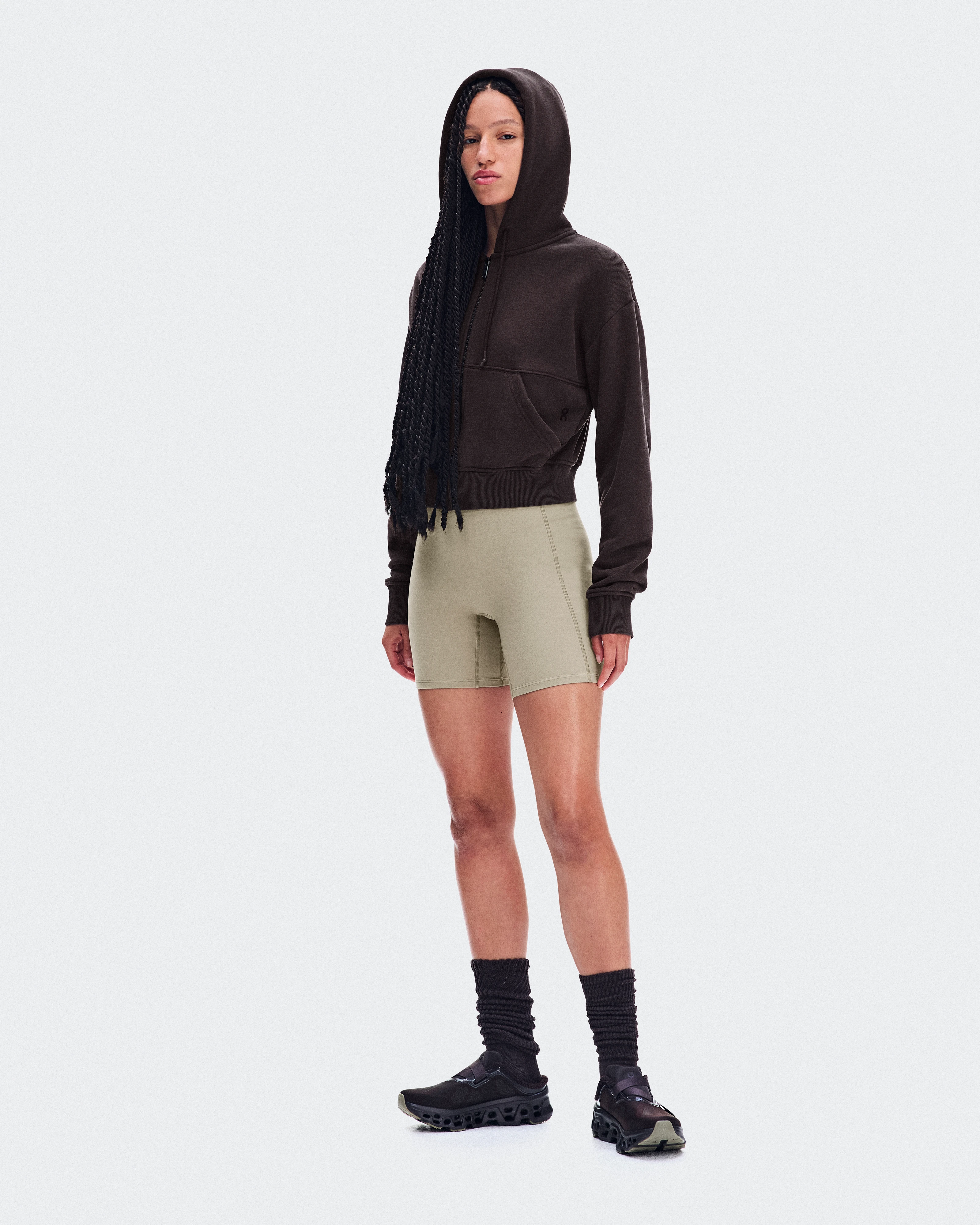 On Club Collective Full Zip Hoodie FKA Espresso Women Hoodies and sweatshirts