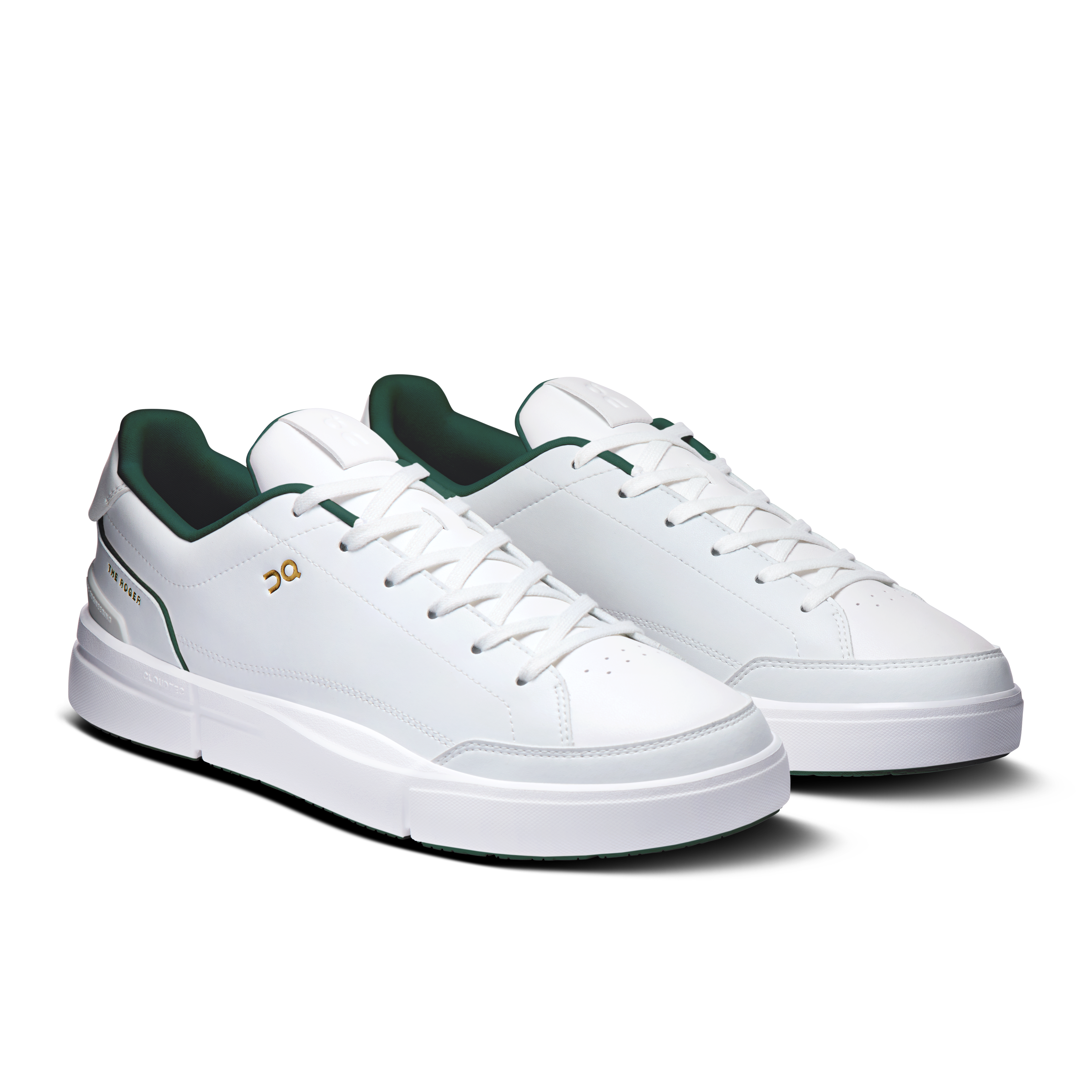 On THE ROGER Centre Court White & Evergreen Women Active life Shoes