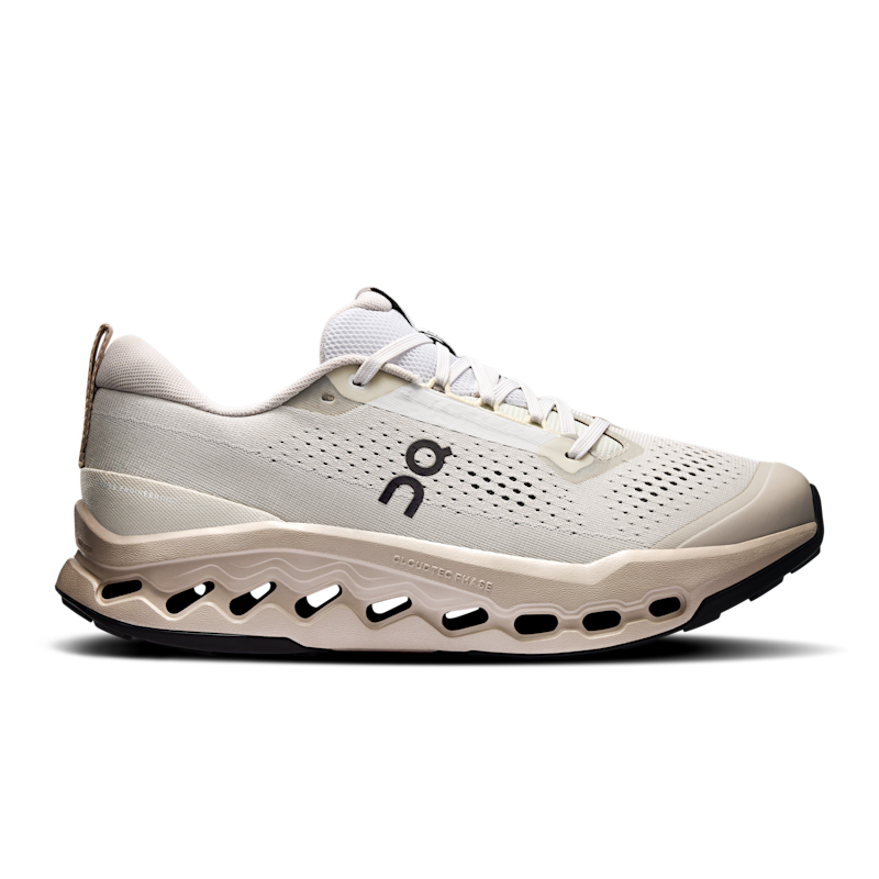 On Cloudsurfer Trail 2 Running Schuh für Männer in Frost/Truffle, Größe: 44.5, Recycled Polyester ️