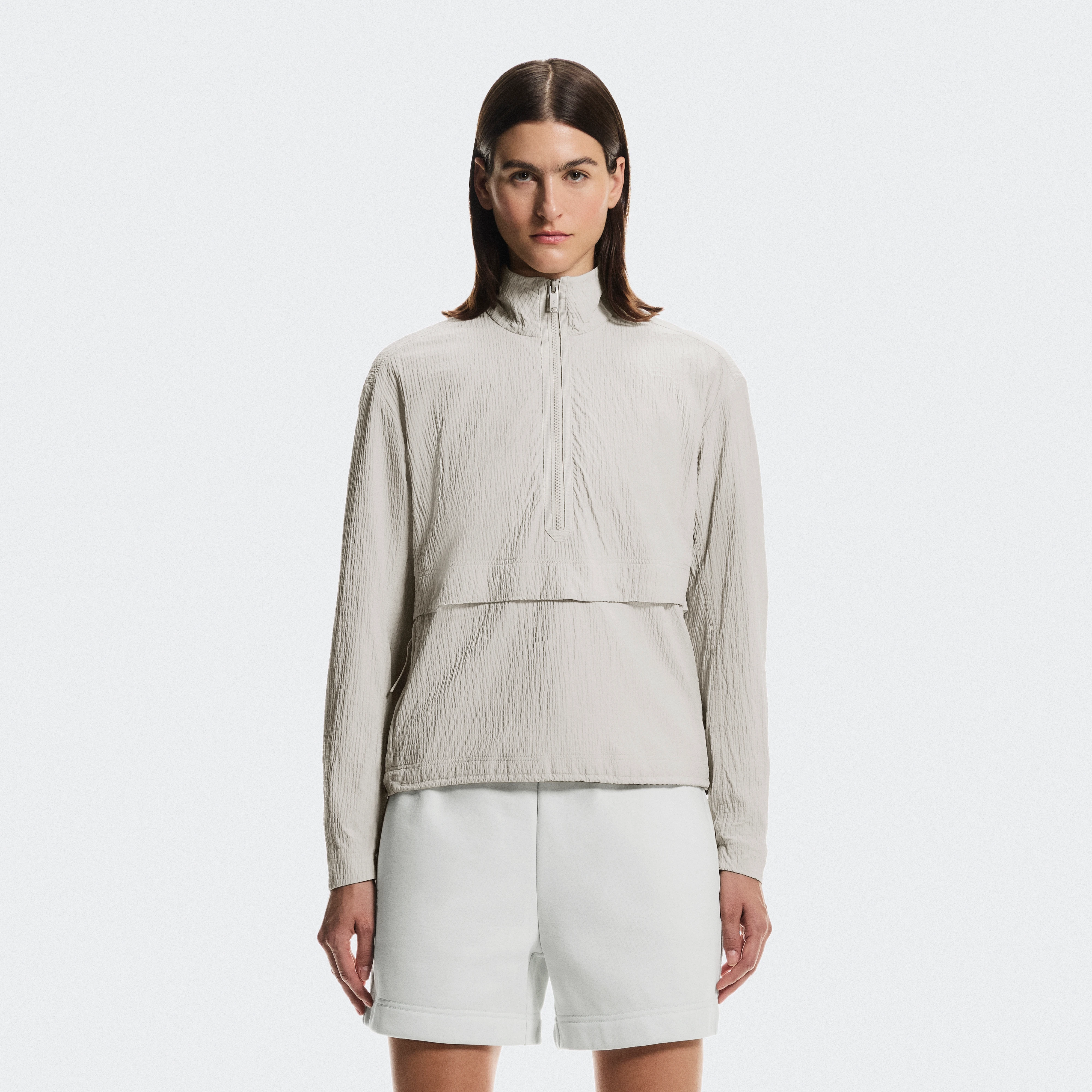 On Courtside 1/2 Zip Eaze Beige Women Women – Tennis lifestyle Hoodies and sweatshirts