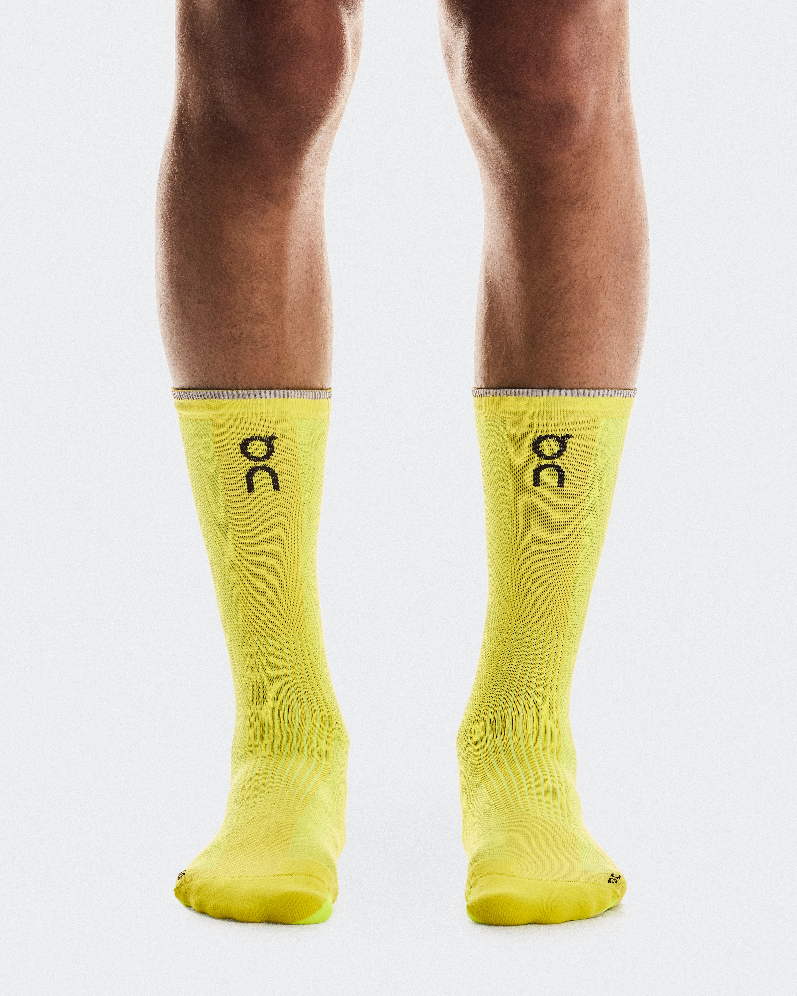 On Elite Run Sock High Lime Unisex Socks