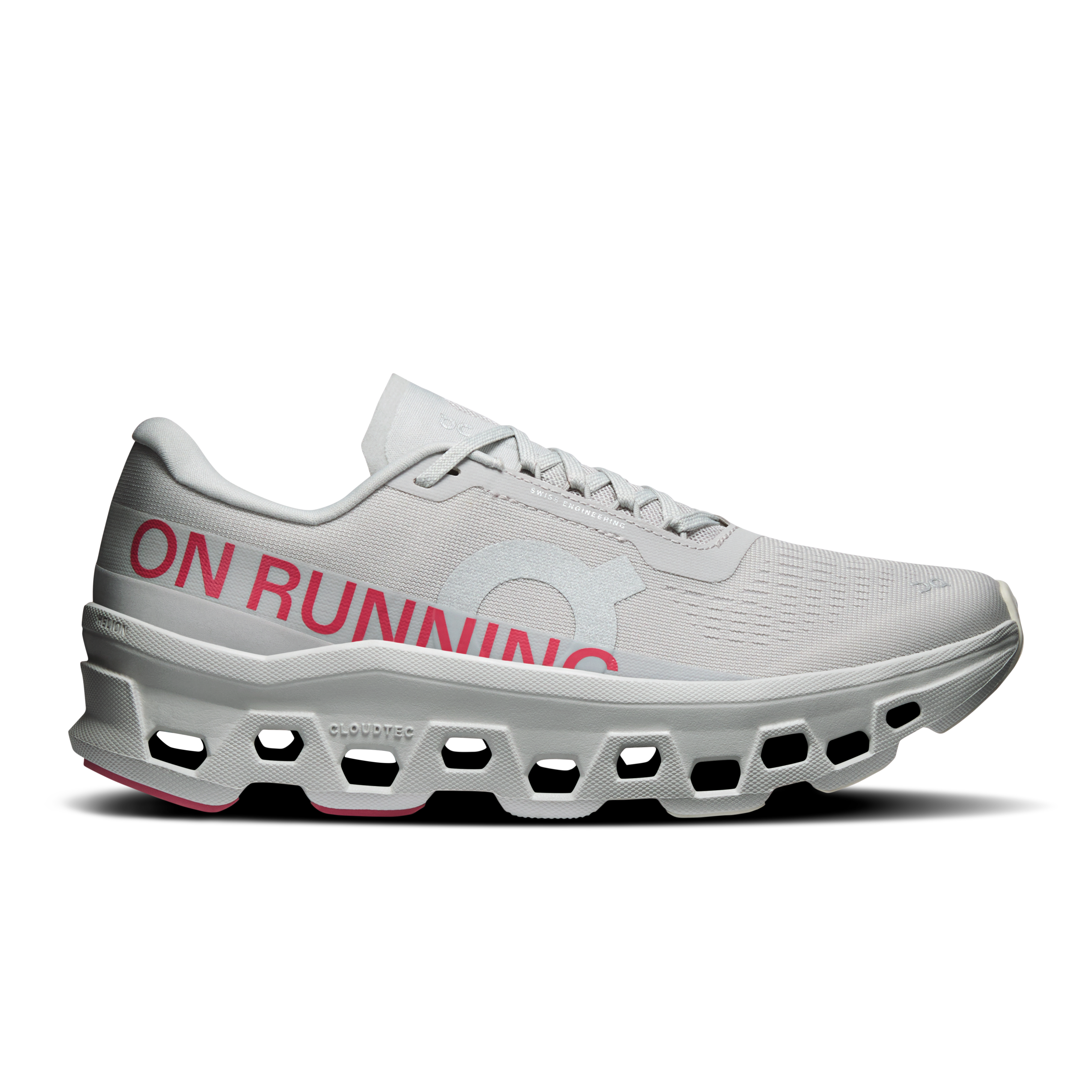 On Cloudmonster 1 Silver & Camellia Women Active life Shoes