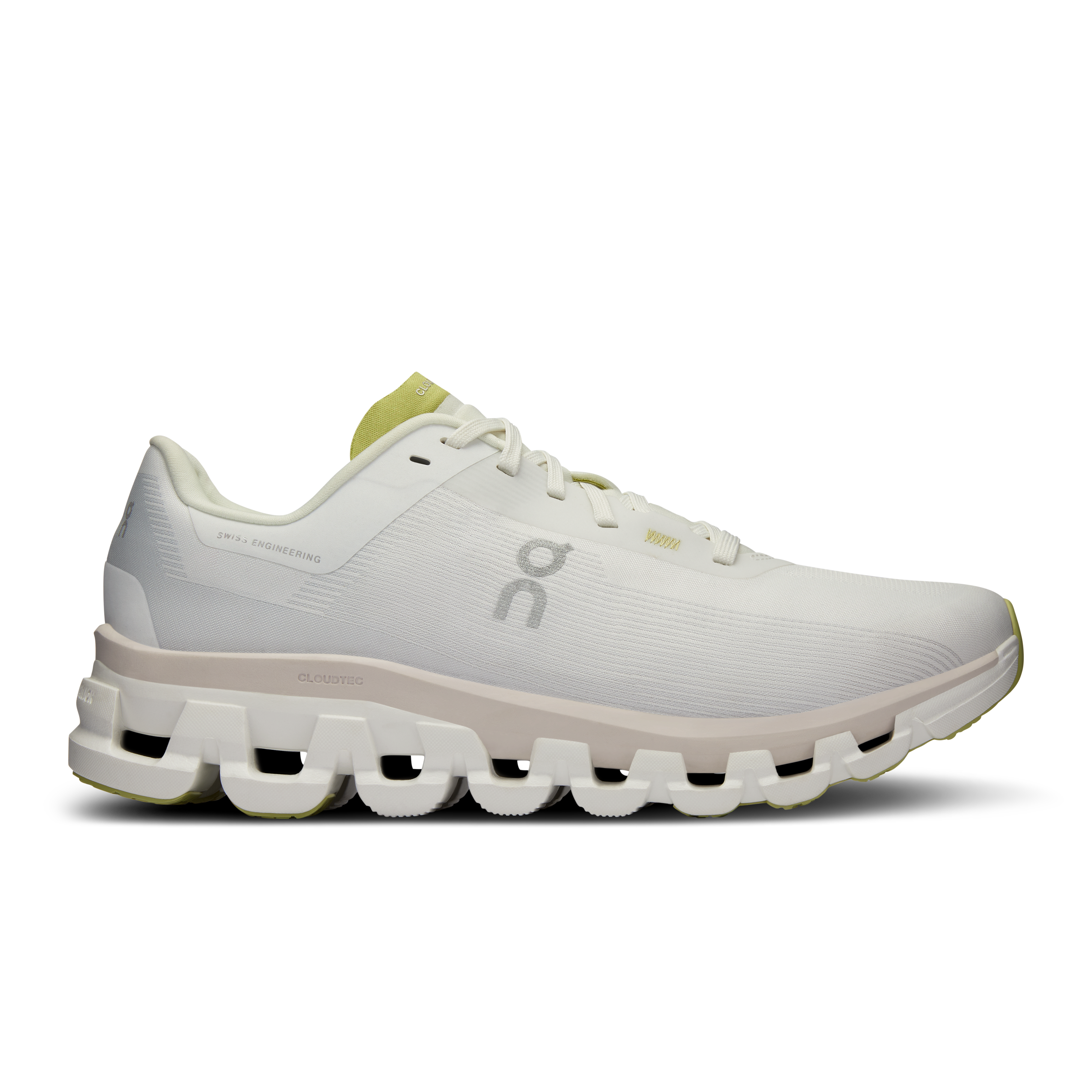 Cloudflow 4 Road Running Shoe in White/Sand